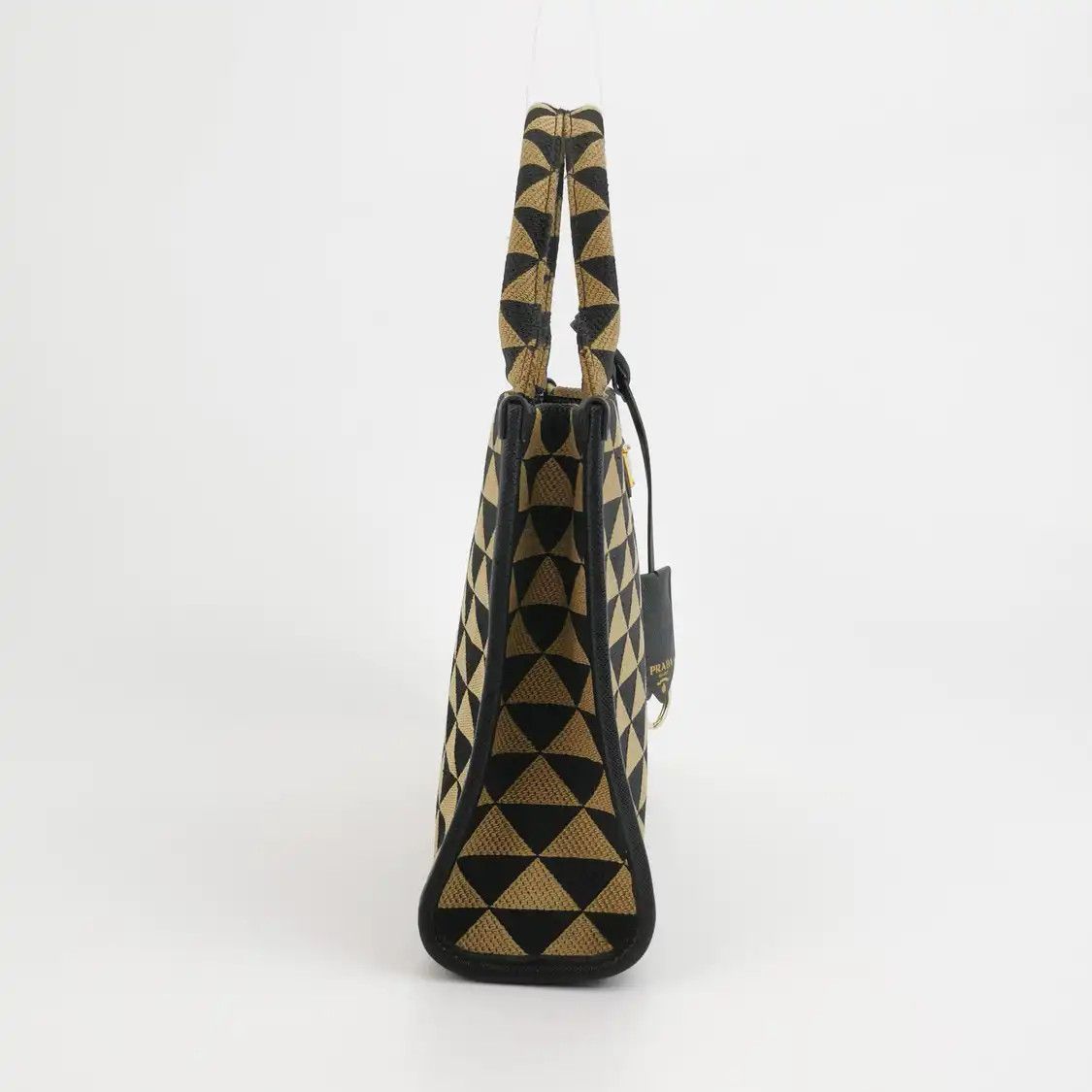 Prada PRADA Symbole brown fabric logo handbag Size ONE SIZE - 3 Thumbnail