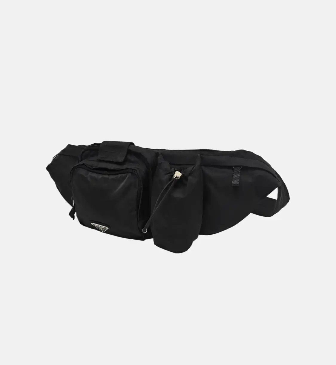 Prada PRADA black nylon logo crossbody bag belt bag/ chest silver hardware Size ONE SIZE - 3 Thumbnail