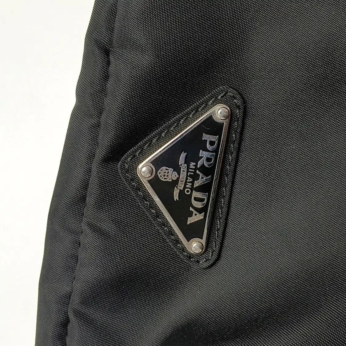 Prada PRADA black nylon logo crossbody bag belt bag/ chest silver hardware Size ONE SIZE - 10 Thumbnail