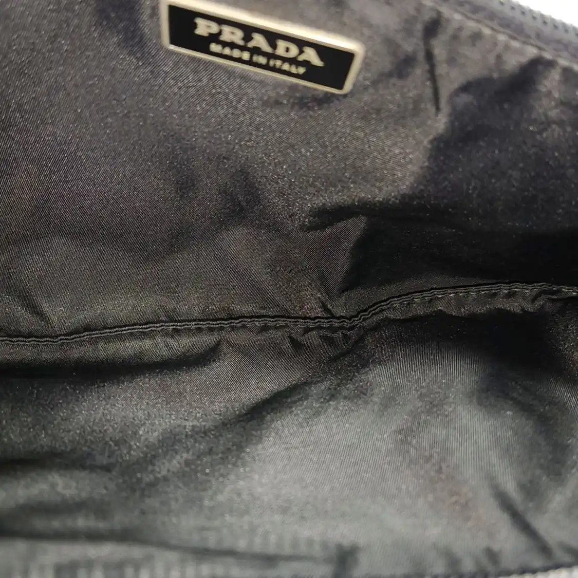 Prada PRADA black nylon logo crossbody bag belt bag/ chest silver hardware Size ONE SIZE - 7 Thumbnail