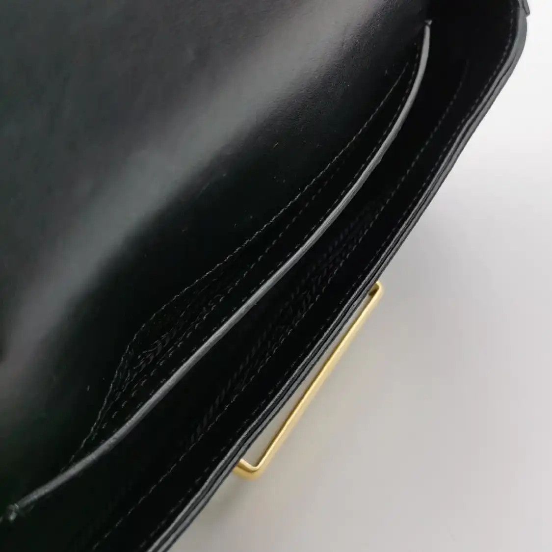 Prada PRADA Sidonie black cowhide leather shoulder bag gold hardware Size ONE SIZE - 6 Thumbnail