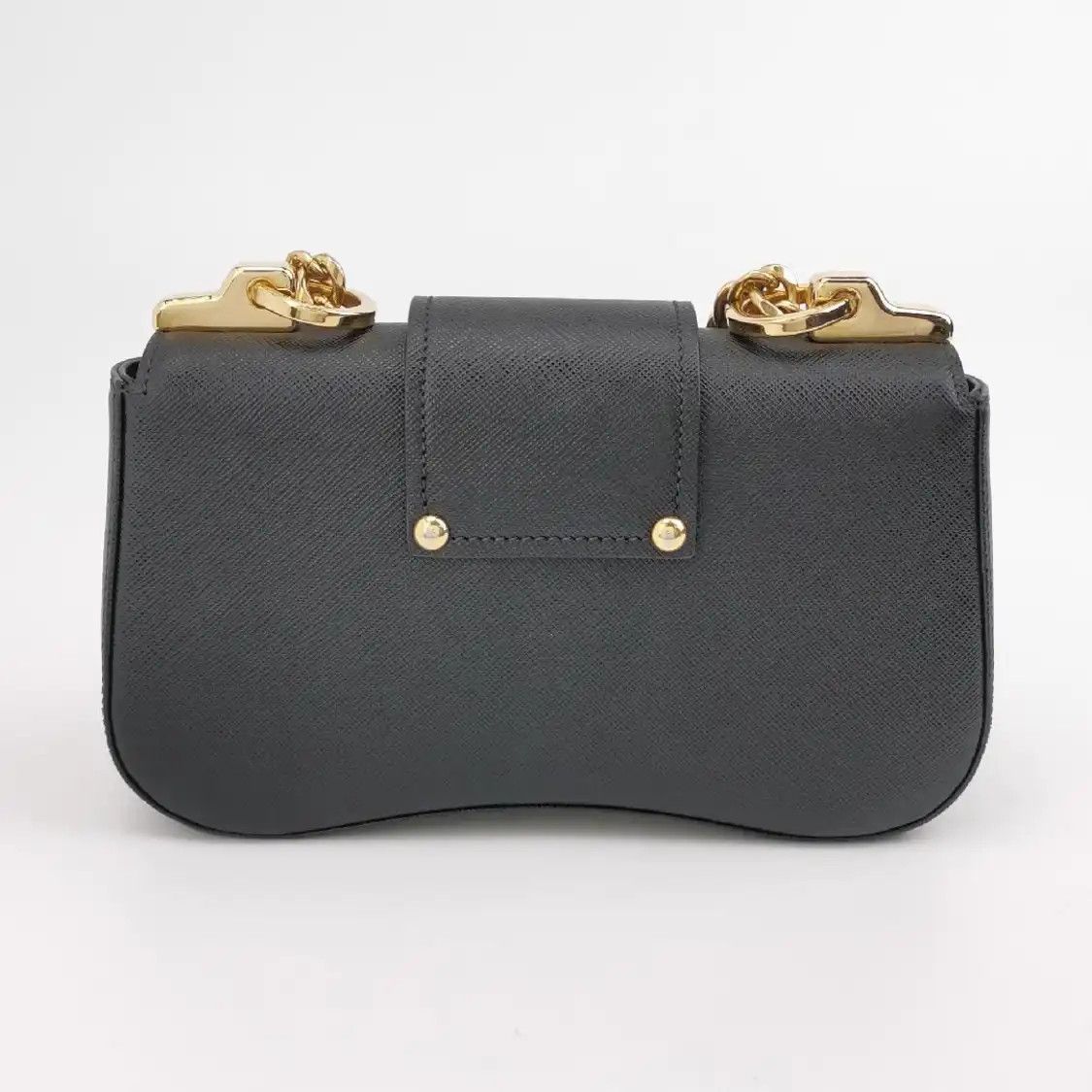 Prada PRADA Sidonie black cowhide leather shoulder bag gold hardware Size ONE SIZE - 2 Thumbnail