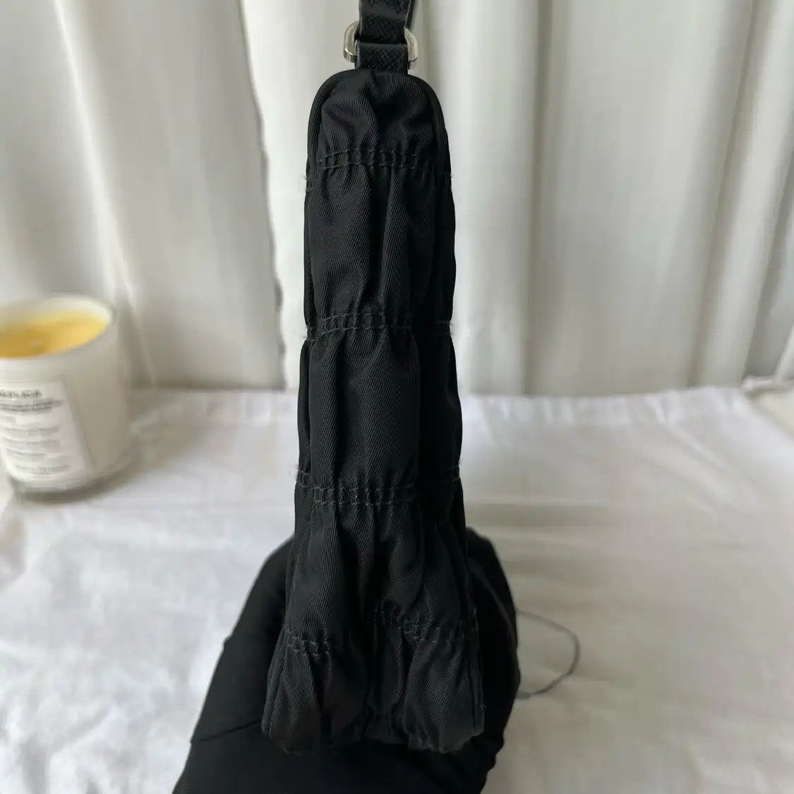 Prada PRADA Re-Edition 2005 mini black nylon logo quilted shoulder bag Size ONE SIZE - 4 Thumbnail