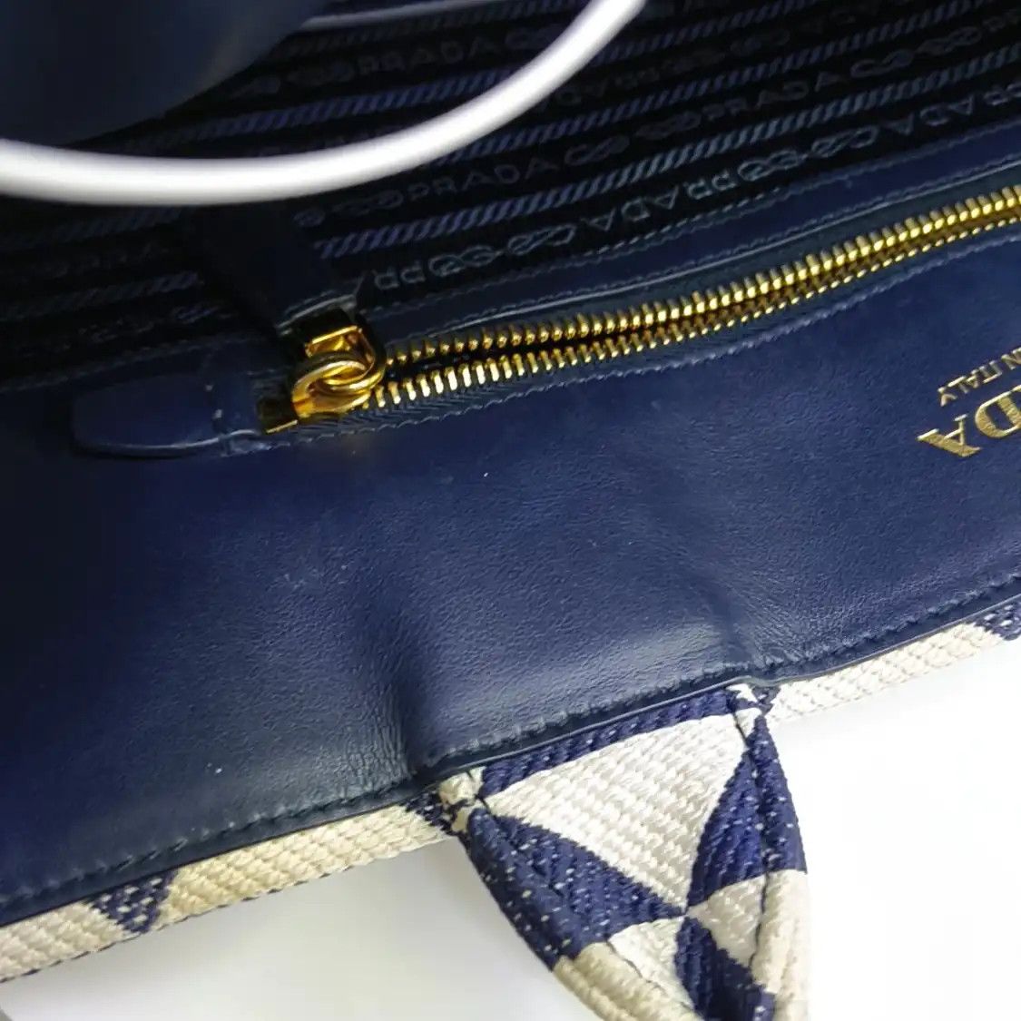 Prada PRADA Symbole Large color-block canvas handbag gold hardware Size ONE SIZE - 11 Thumbnail