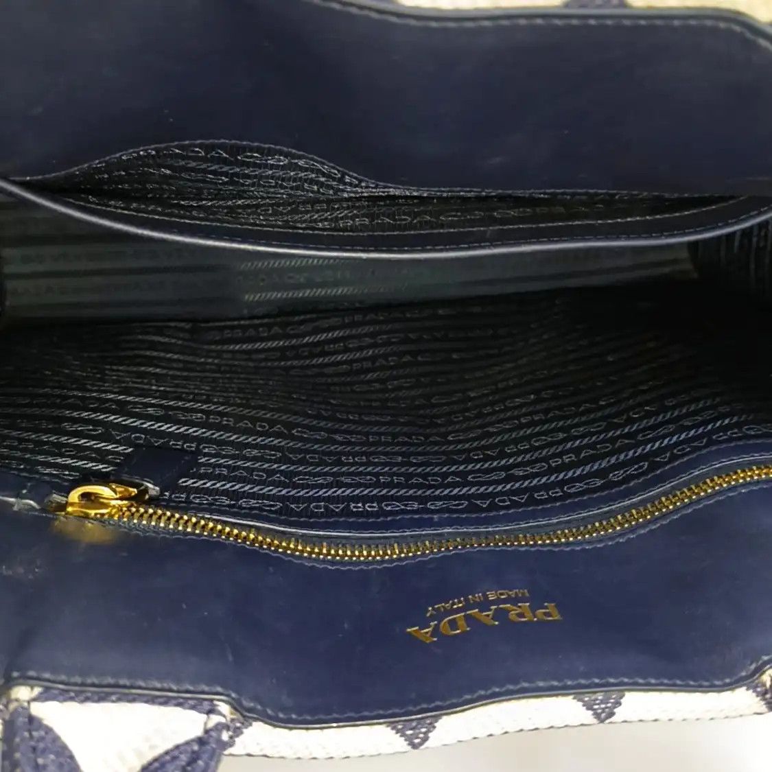 Prada PRADA Symbole Large color-block canvas handbag gold hardware Size ONE SIZE - 7 Thumbnail