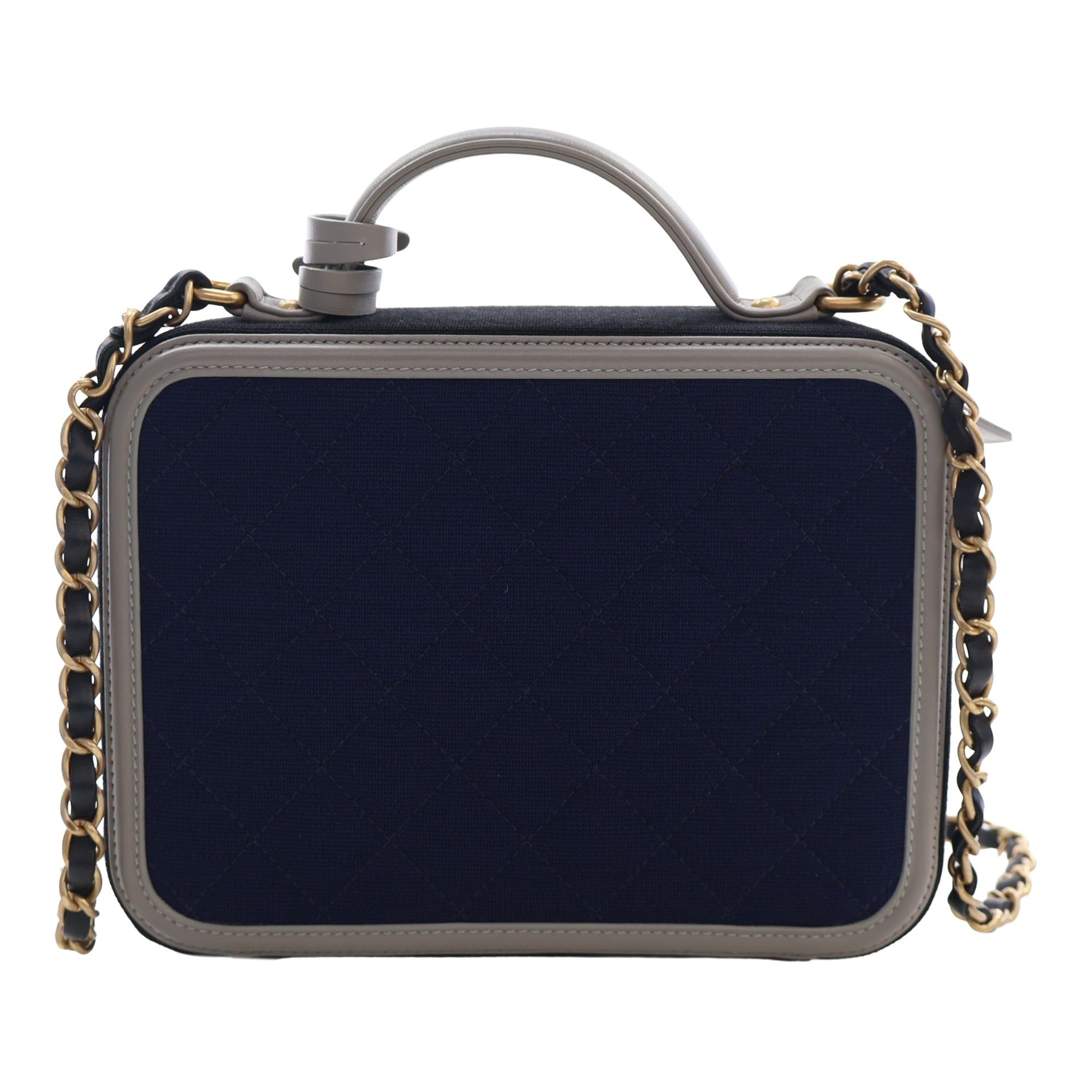 Chanel Tricolor Jersey CC Filigree Vanity Case Size ONE SIZE - 4 Thumbnail