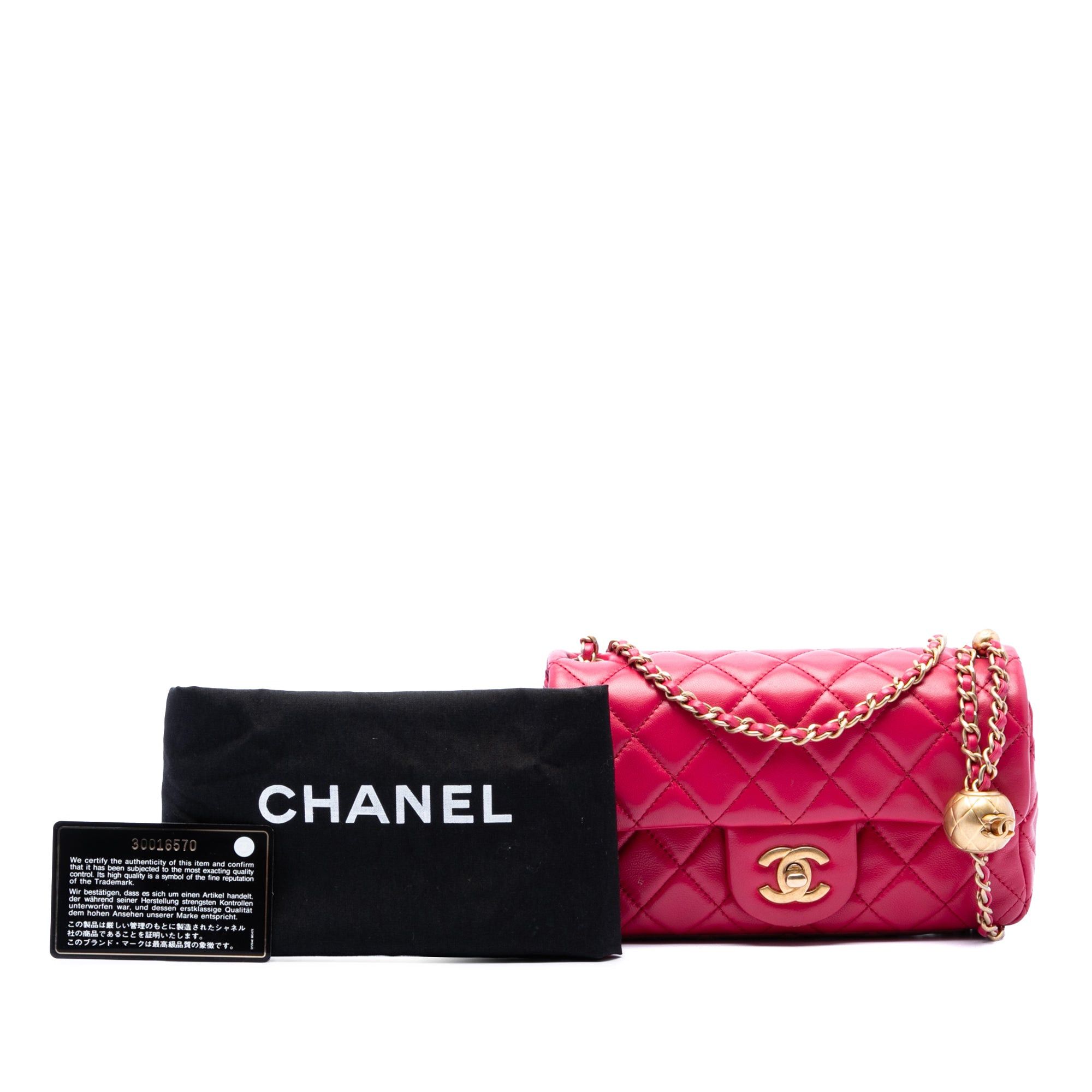 Chanel Rectangular Classic Lambskin Pearl Crush Single Flap Size ONE SIZE - 7 Thumbnail