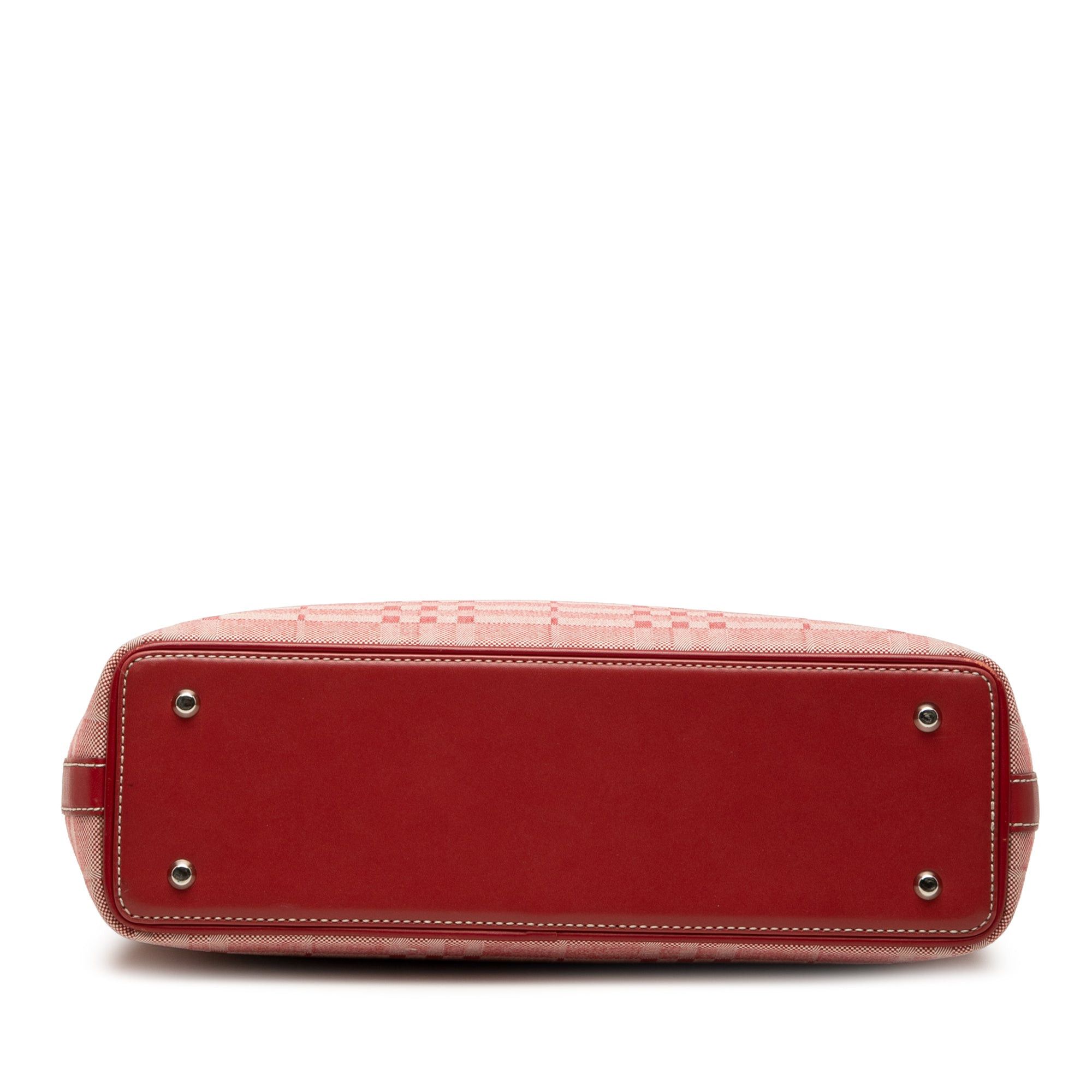Burberry Trimmed Tonal Check Canvas Handbag Size ONE SIZE - 3 Thumbnail