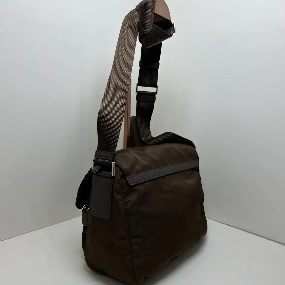 Prada PRADA Re-Nylon brown nylon logo crossbody bag Size ONE SIZE - 5 Thumbnail