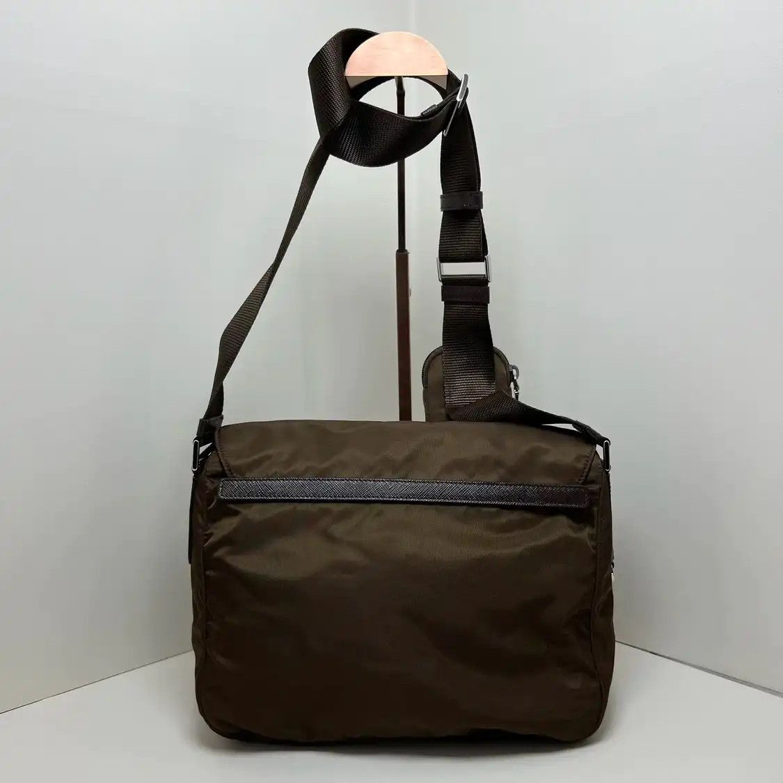 Prada PRADA Re-Nylon brown nylon logo crossbody bag Size ONE SIZE - 4 Thumbnail