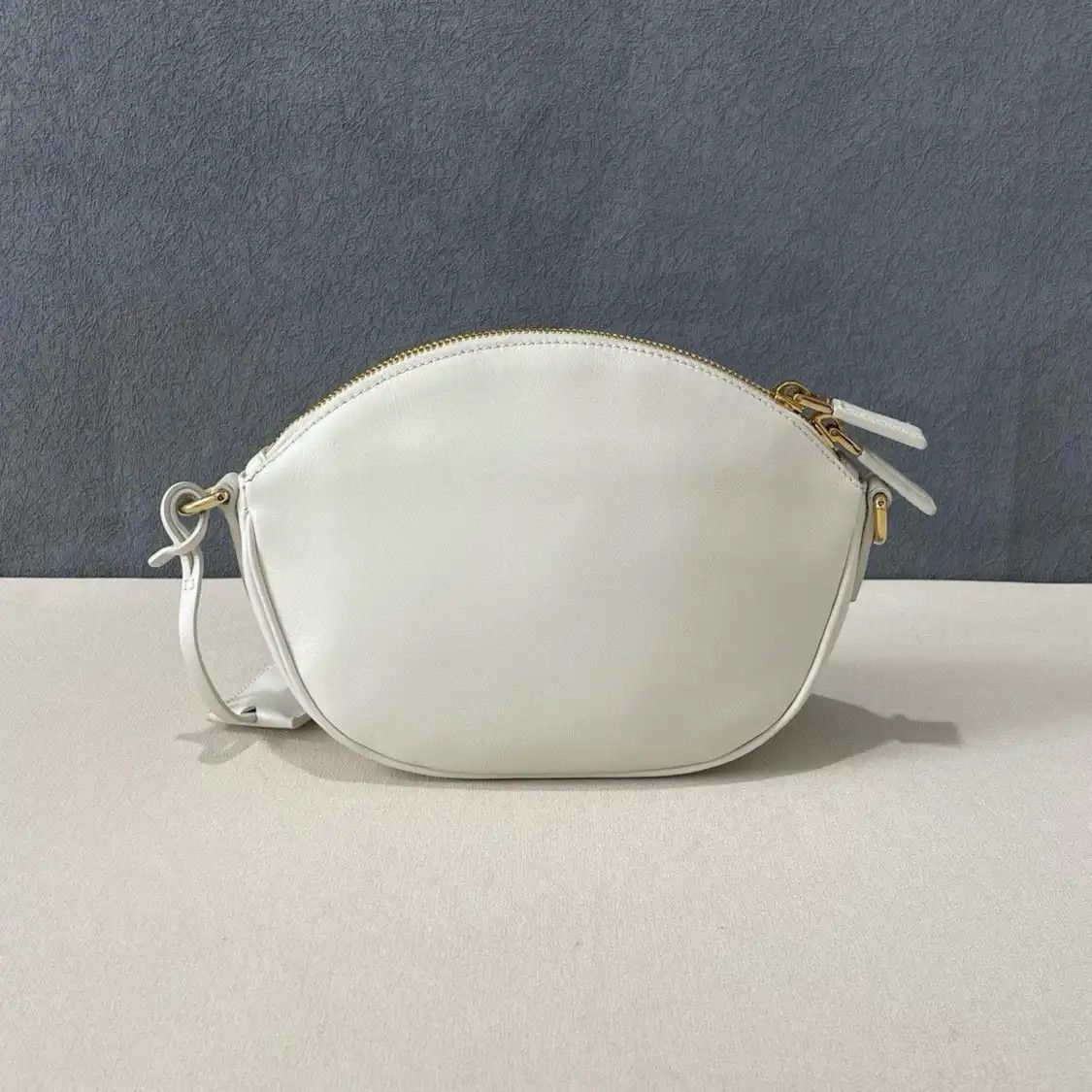 Prada PRADA Odette white cowhide leather logo cross pattern crossbody bag detachable s Size ONE SIZE - 2 Thumbnail