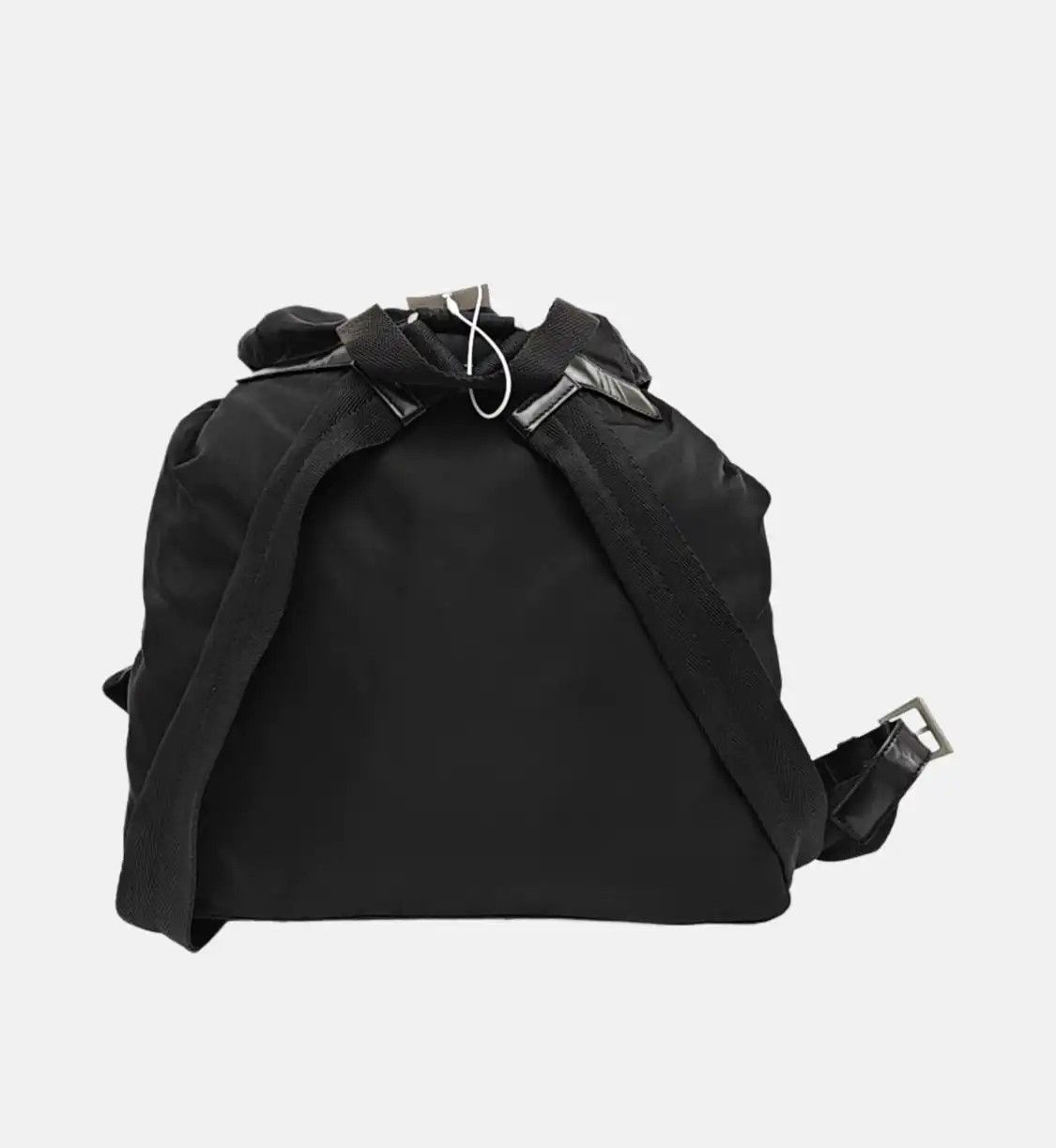 Prada PRADA Re-Nylon Medium black nylon logo backpack silver hardware Size ONE SIZE - 5 Thumbnail