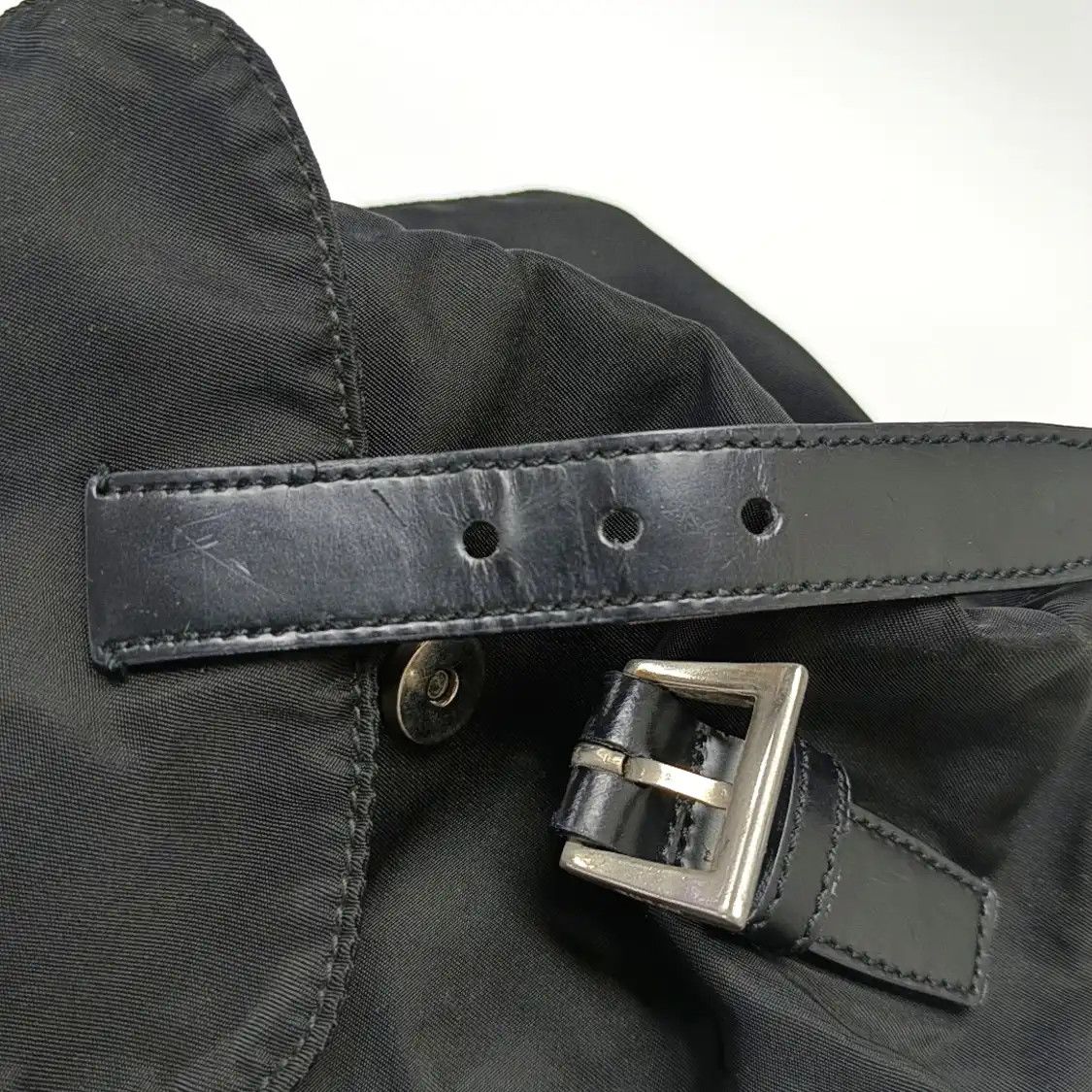 Prada PRADA Re-Nylon Medium black nylon logo backpack silver hardware Size ONE SIZE - 9 Thumbnail