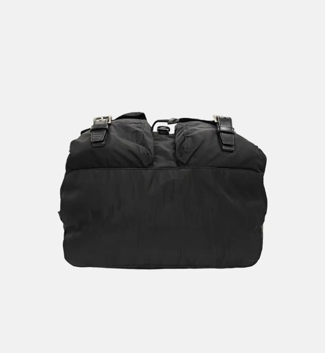 Prada PRADA Re-Nylon Medium black nylon logo backpack silver hardware Size ONE SIZE - 6 Thumbnail