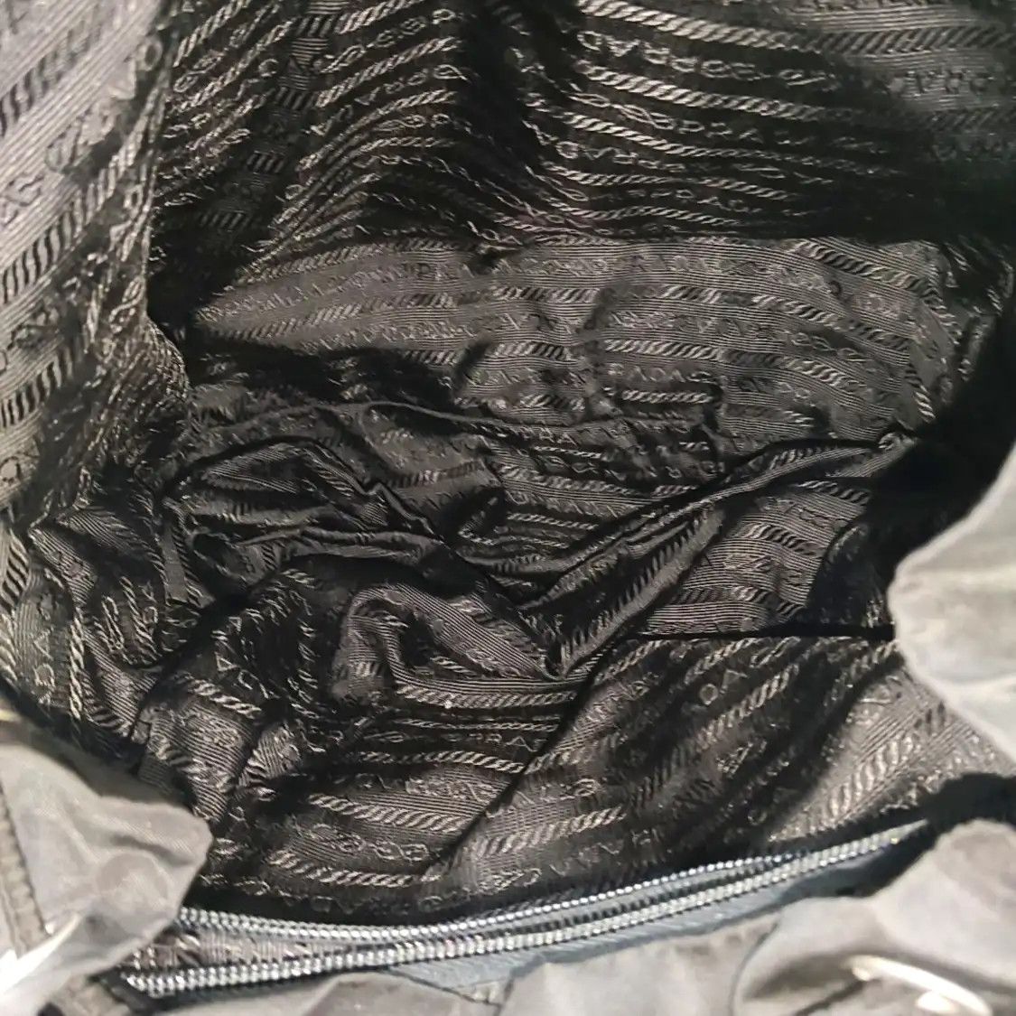 Prada PRADA Re-Nylon Medium black nylon logo backpack silver hardware Size ONE SIZE - 7 Thumbnail