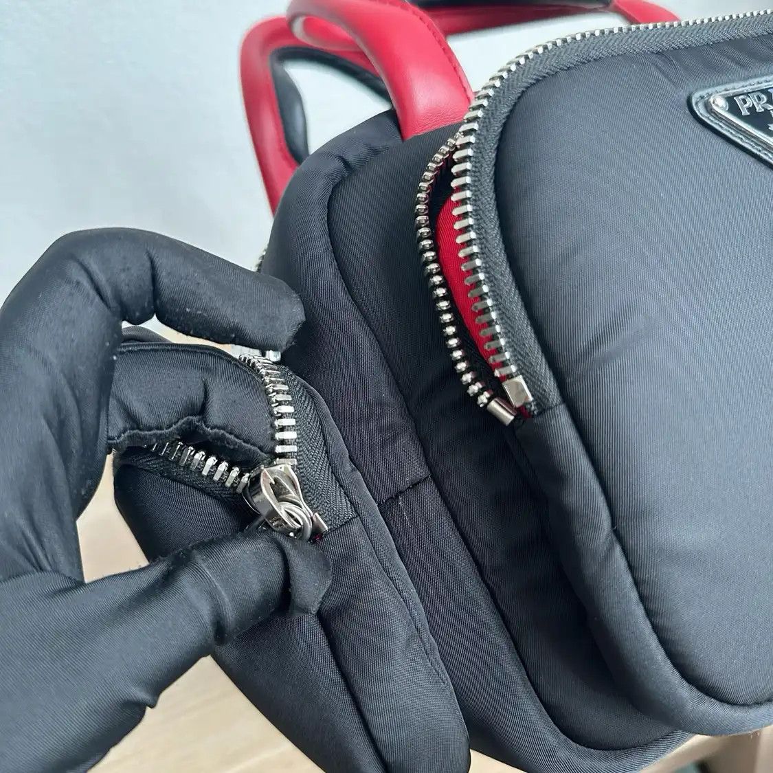 Prada PRADA Cargo Small black nylon crossbody bag silver hardware detachable strap Size ONE SIZE - 8 Thumbnail