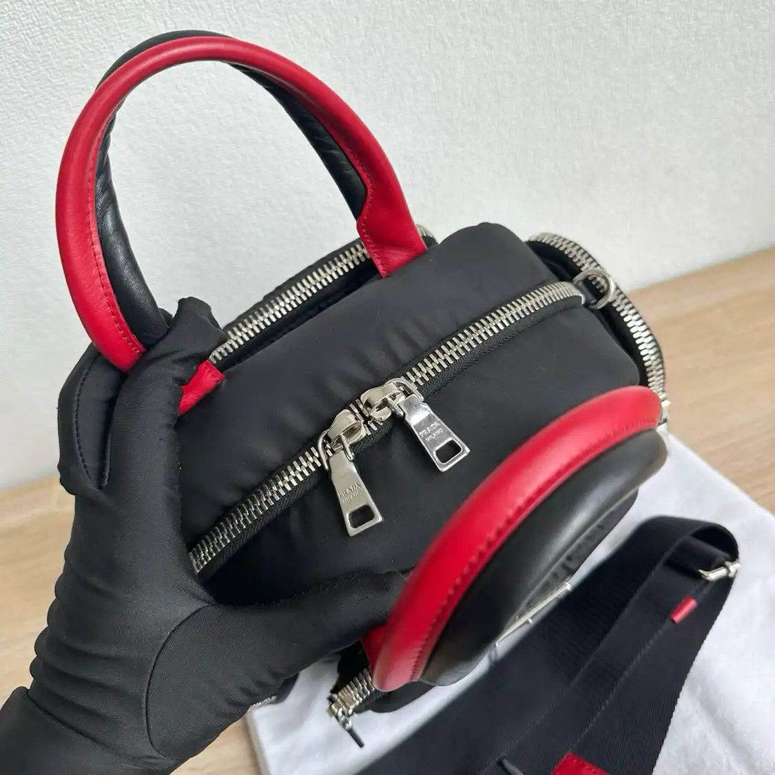 Prada PRADA Cargo Small black nylon crossbody bag silver hardware detachable strap Size ONE SIZE - 5 Thumbnail