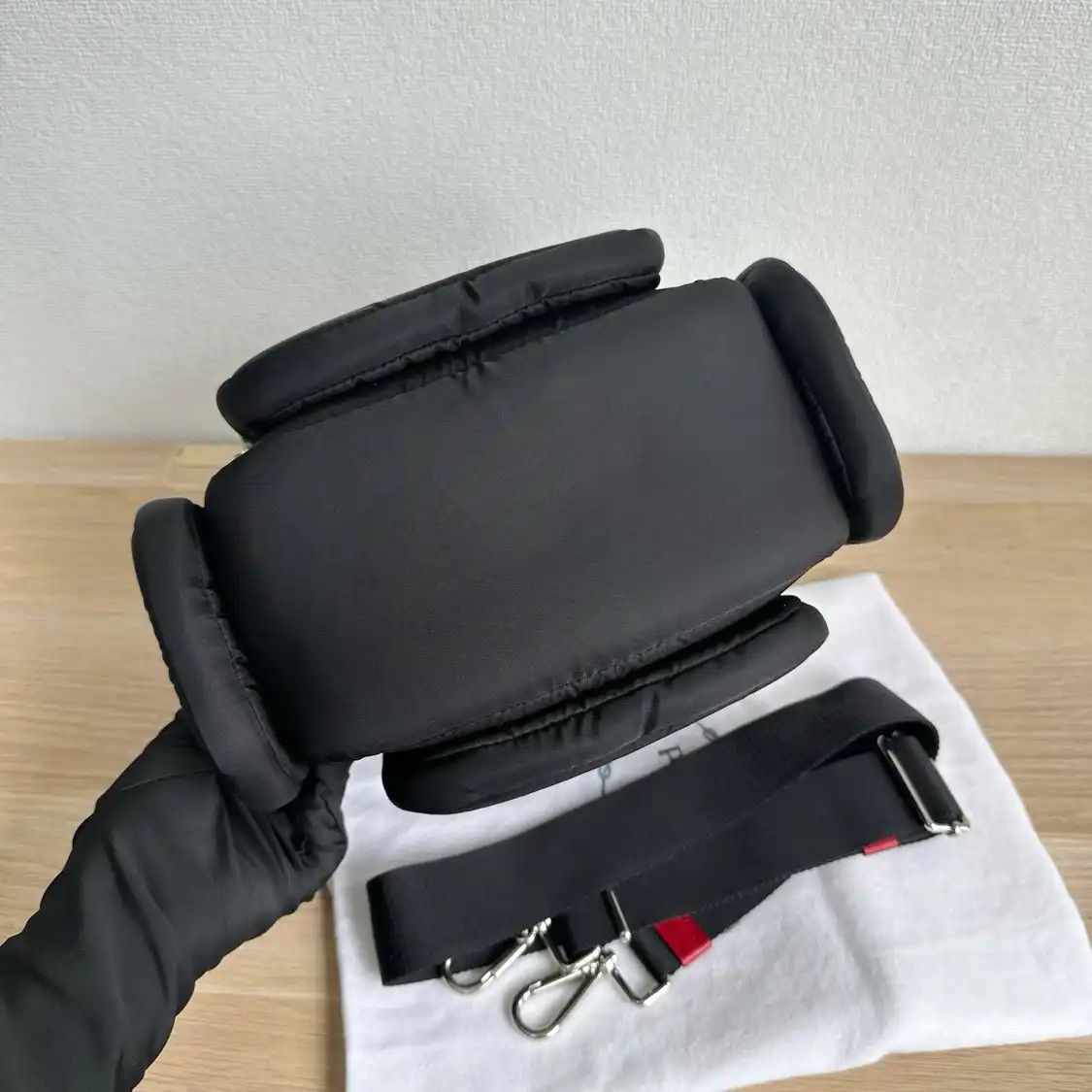 Prada PRADA Cargo Small black nylon crossbody bag silver hardware detachable strap Size ONE SIZE - 7 Thumbnail