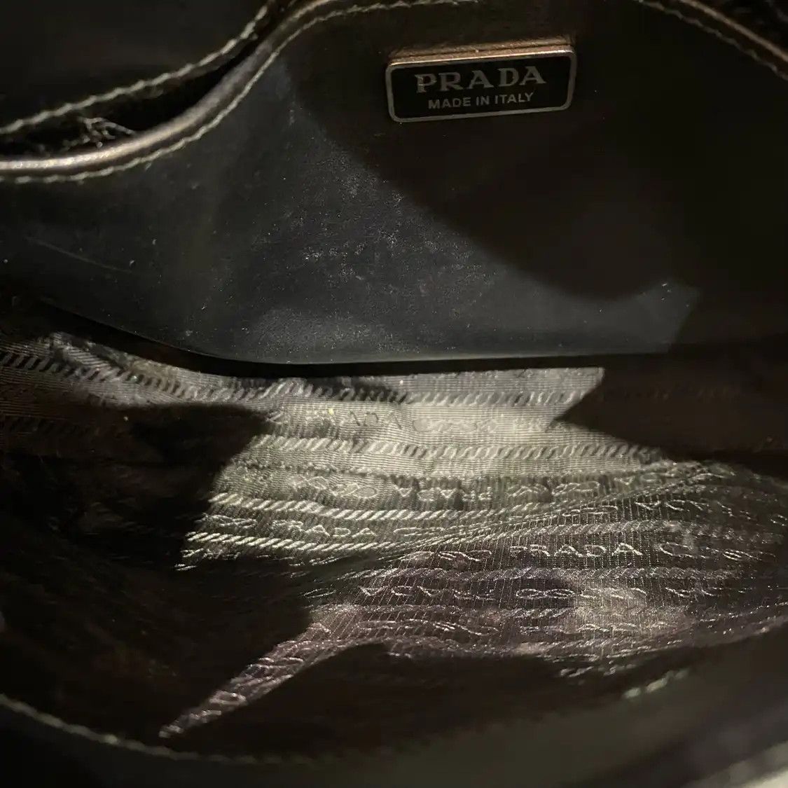 Prada PRADA Cleo black cowhide leather shoulder bag silver hardware Size ONE SIZE - 9 Thumbnail
