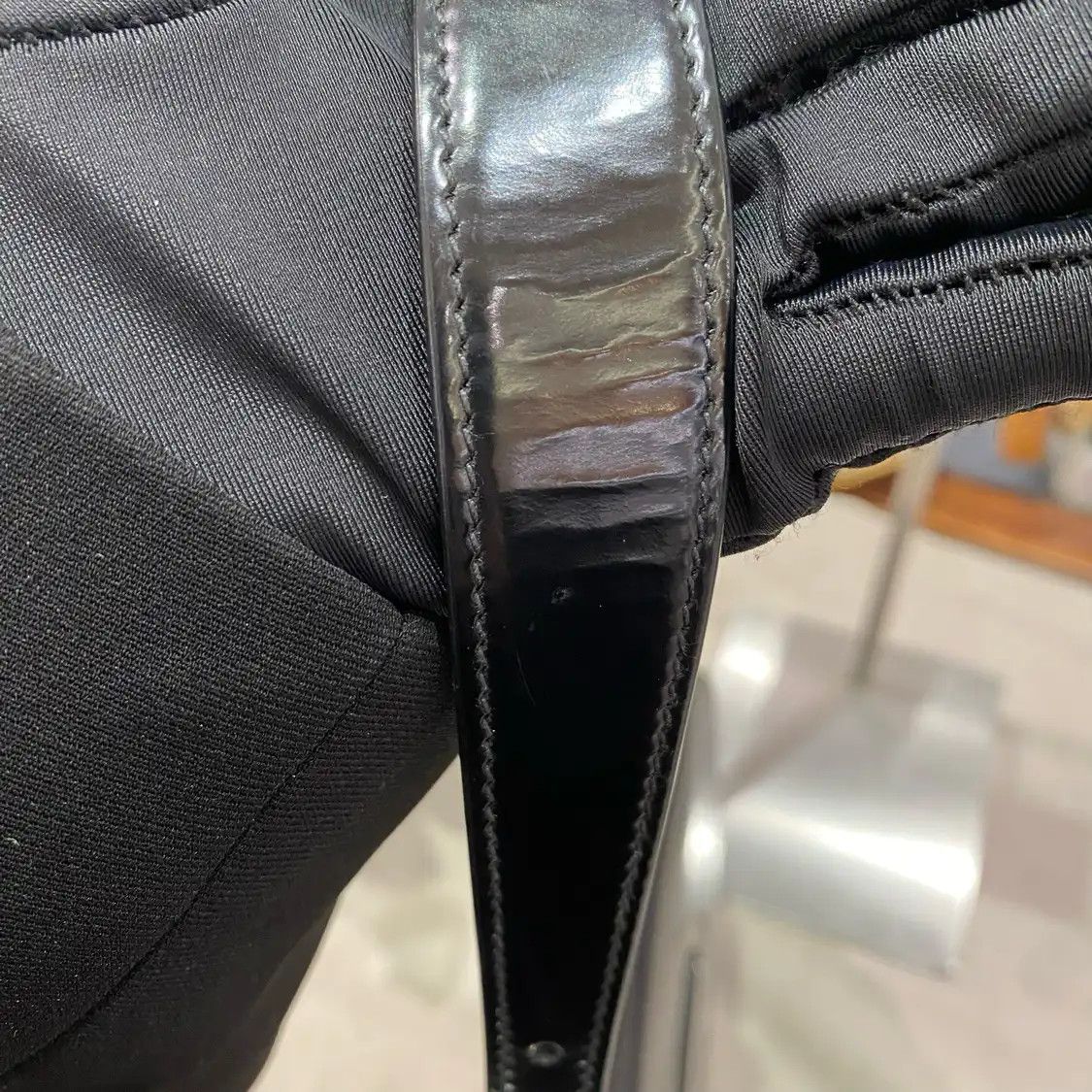 Prada PRADA Cleo black cowhide leather shoulder bag silver hardware Size ONE SIZE - 8 Thumbnail