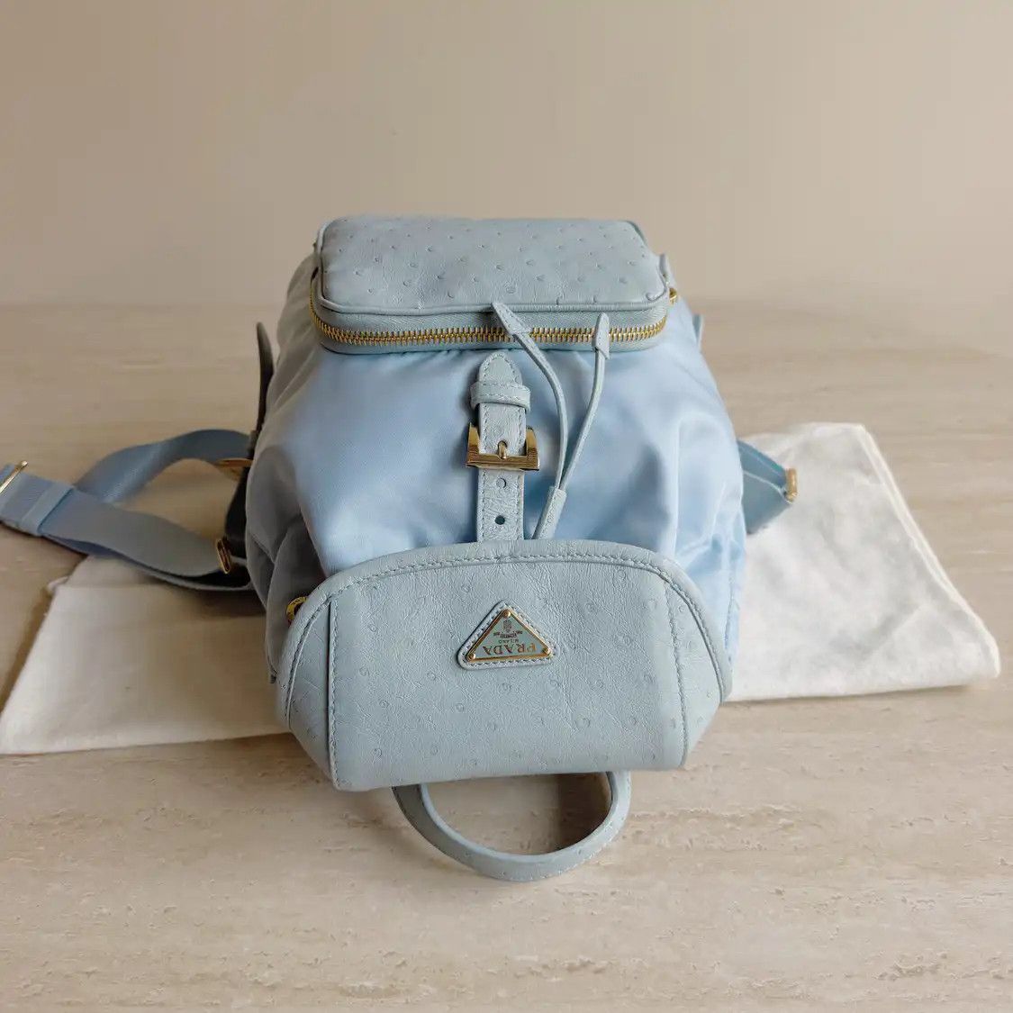 Prada PRADA blue nylon logo backpack Size ONE SIZE - 5 Thumbnail