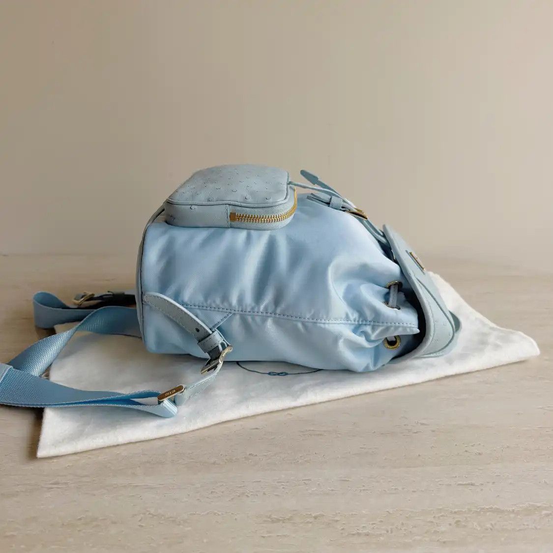 Prada PRADA blue nylon logo backpack Size ONE SIZE - 4 Thumbnail