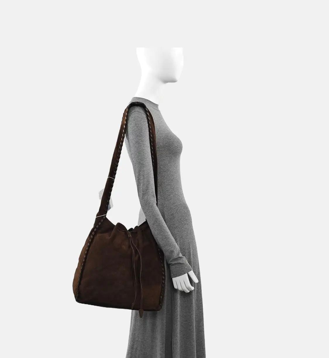 Prada PRADA brown suede shoulder bag gold hardware Size ONE SIZE - 2 Thumbnail