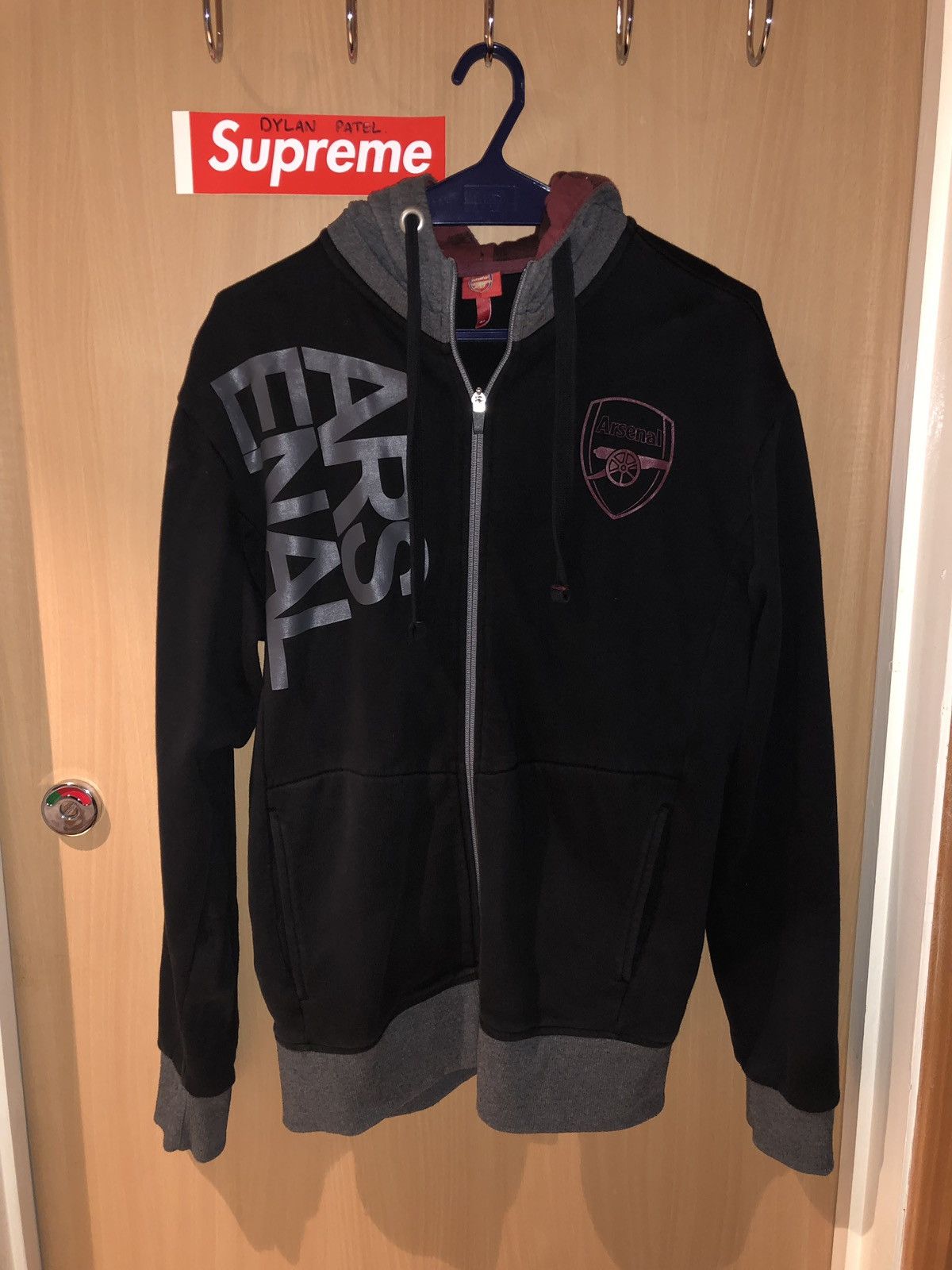 Arsnl Arsenal Black Zip Up Hoodie Grailed