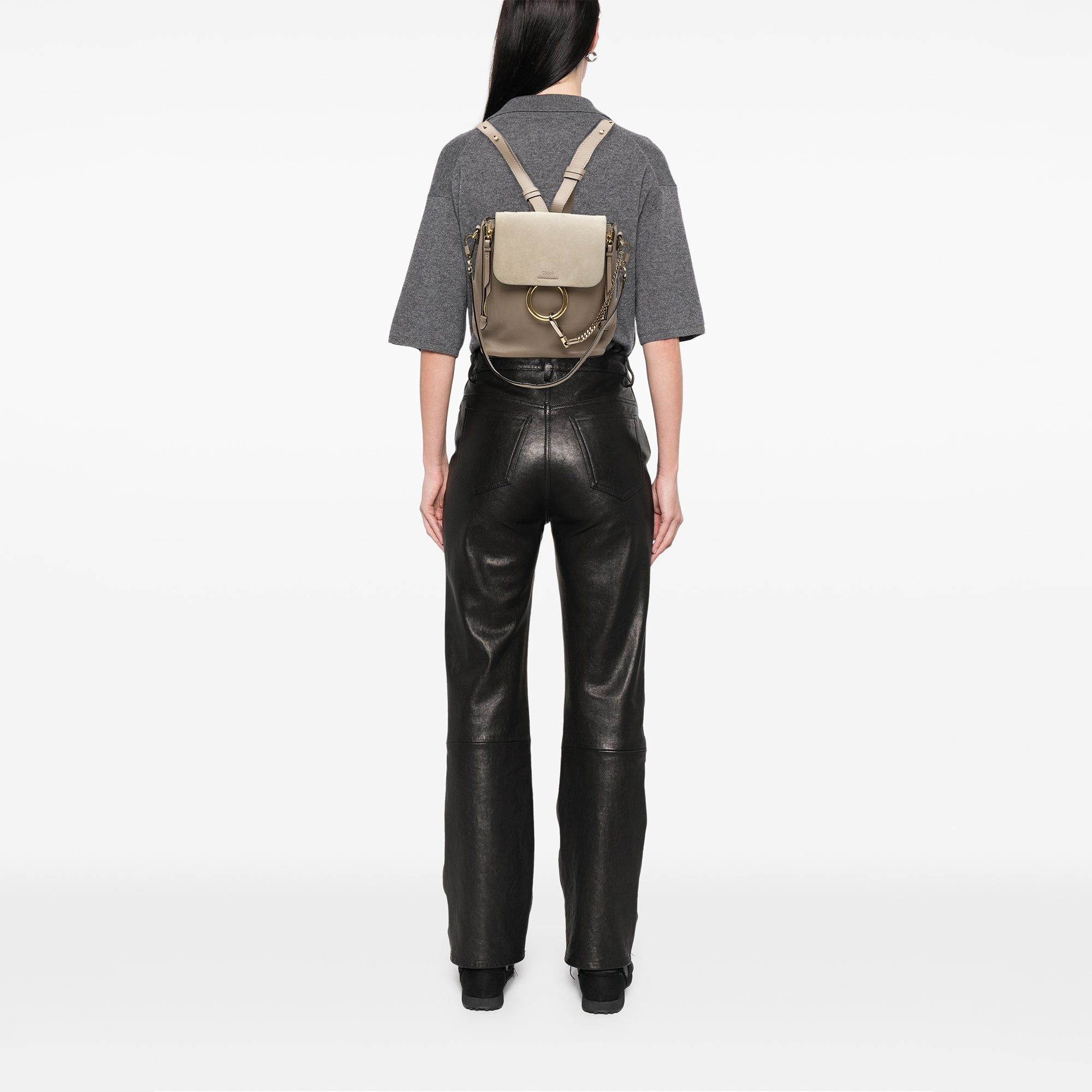 Chloe Calfskin and Suede Faye Backpack Size ONE SIZE - 7 Thumbnail