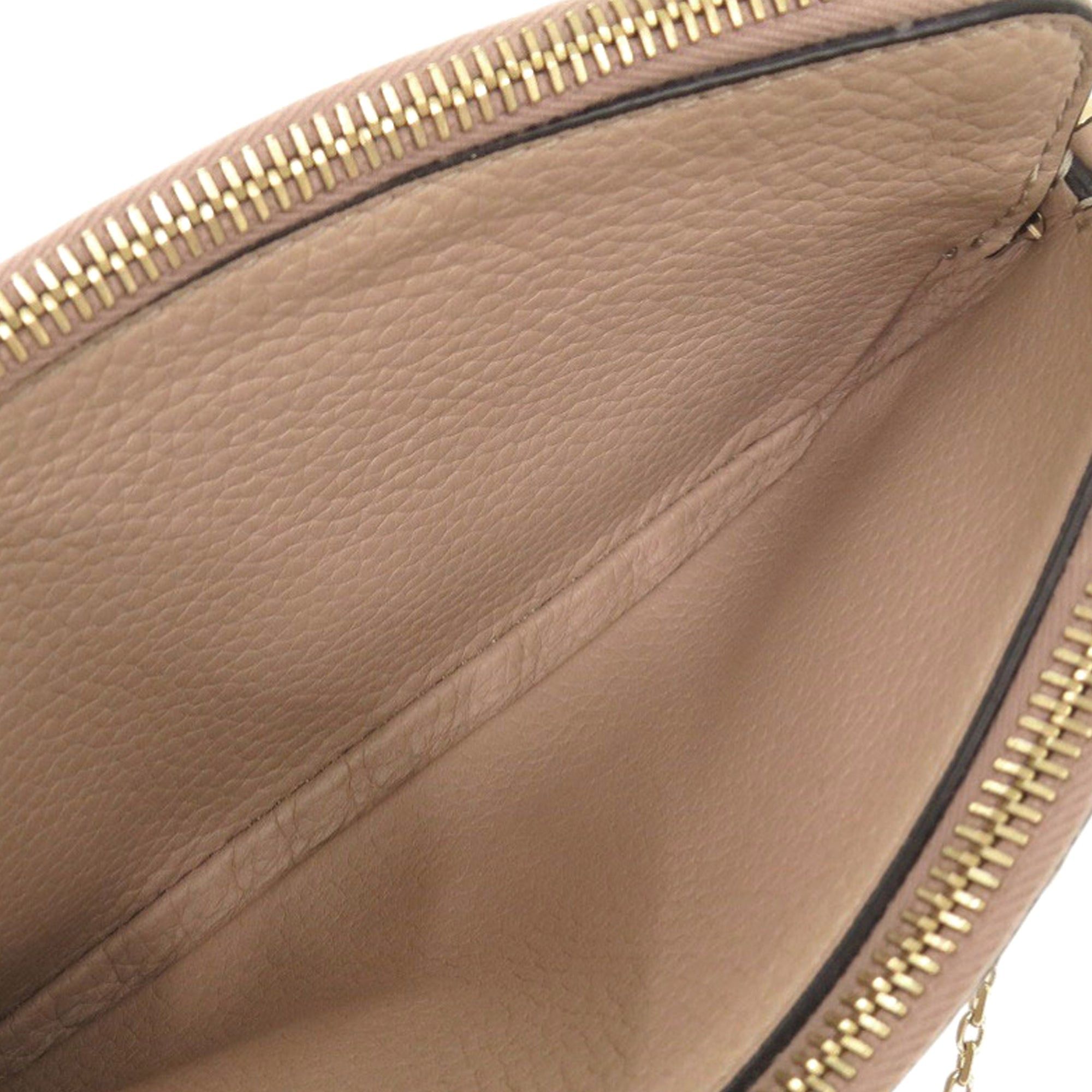 Valentino Pebbled Calfskin Rockstud Double Zip Chain Pouch Size ONE SIZE - 5 Thumbnail