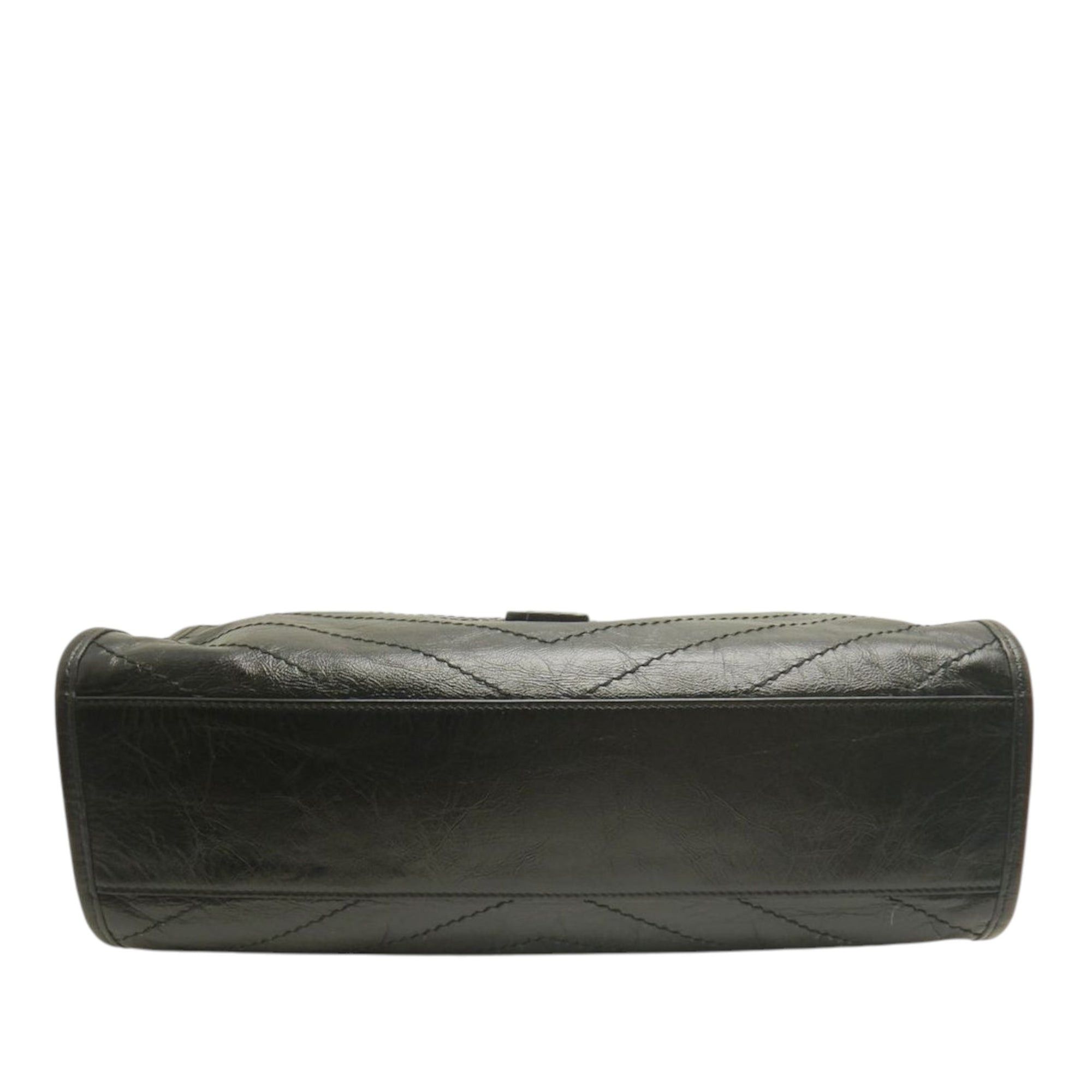 Saint Laurent Paris Crinkled Calfskin Monogram Niki Shopper Tote Size ONE SIZE - 3 Thumbnail