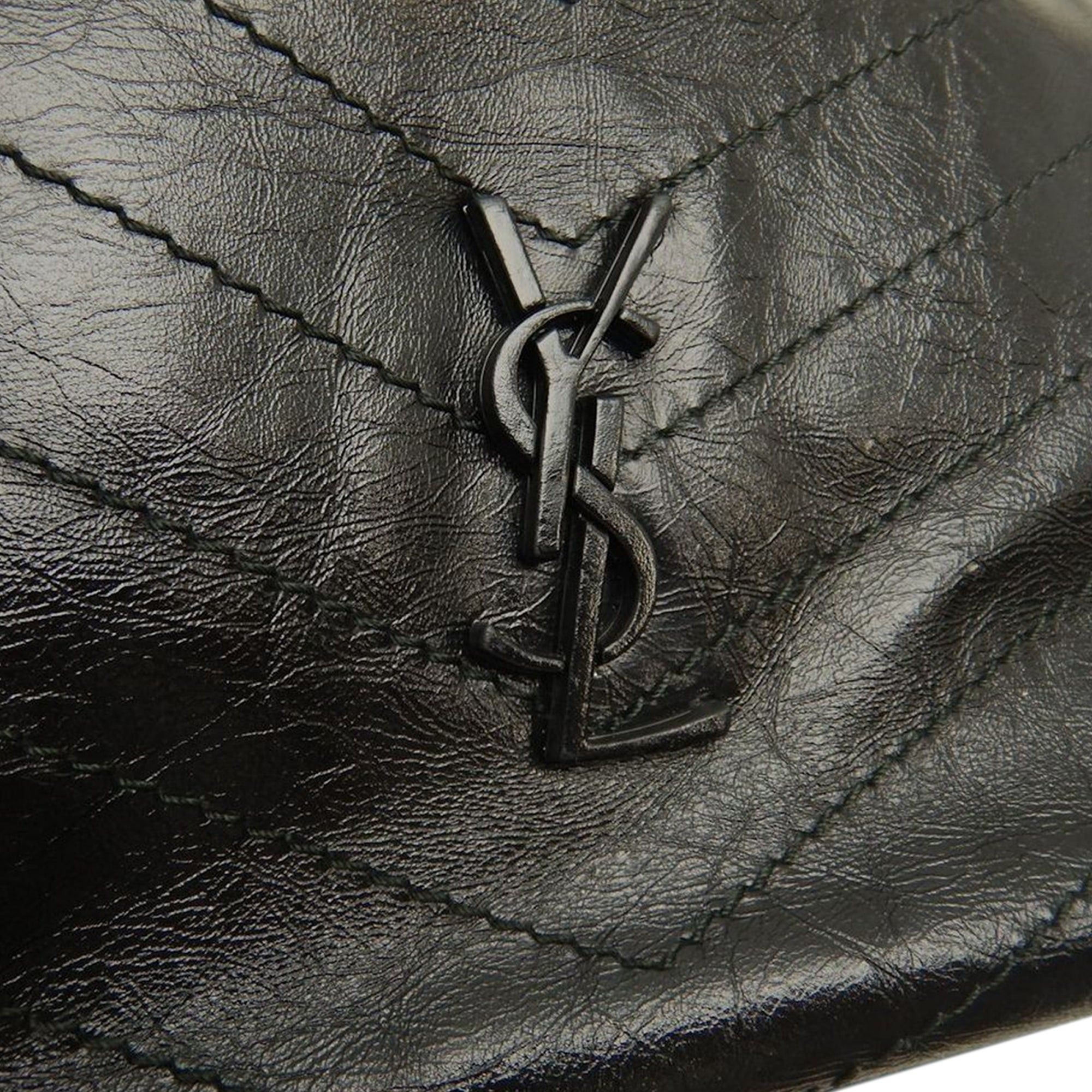 Saint Laurent Paris Crinkled Calfskin Monogram Niki Shopper Tote Size ONE SIZE - 9 Thumbnail