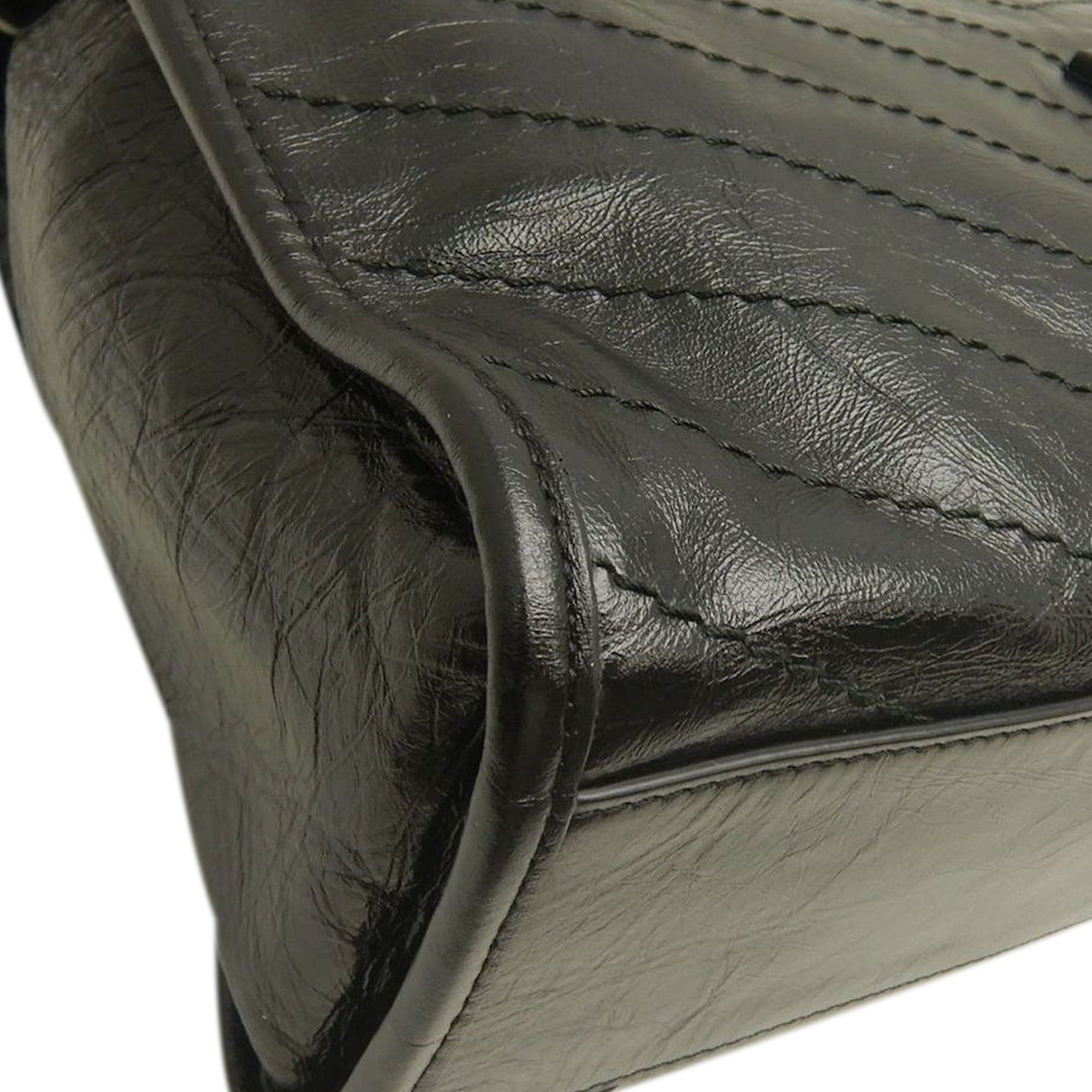 Saint Laurent Paris Crinkled Calfskin Monogram Niki Shopper Tote Size ONE SIZE - 11 Thumbnail