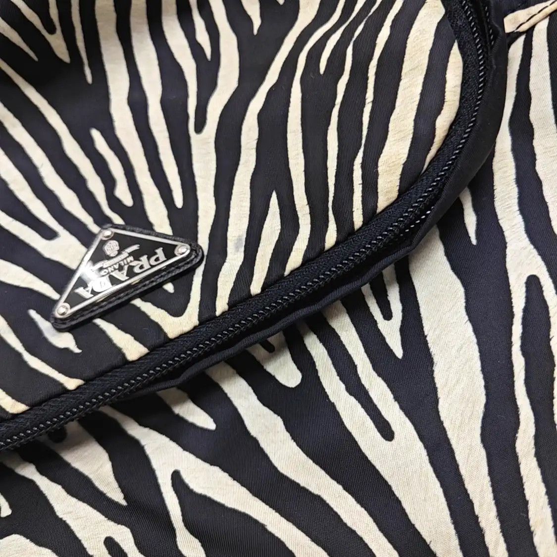 Prada PRADA black nylon logo print backpack silver hardware Size ONE SIZE - 8 Thumbnail