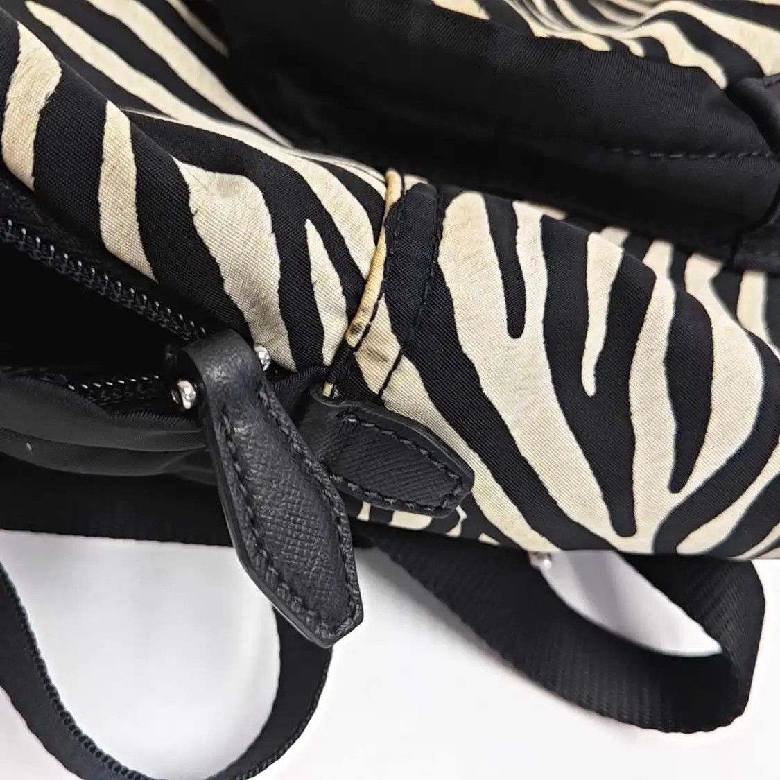 Prada PRADA black nylon logo print backpack silver hardware Size ONE SIZE - 9 Thumbnail