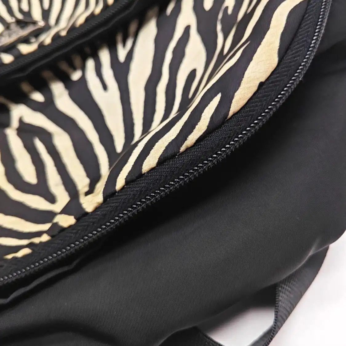 Prada PRADA black nylon logo print backpack silver hardware Size ONE SIZE - 12 Thumbnail