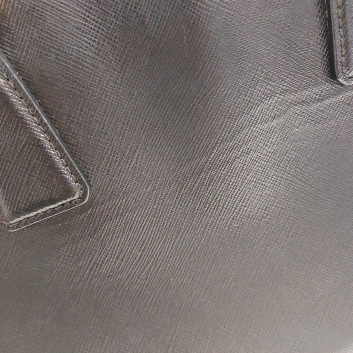 Prada PRADA Promenade black cowhide leather logo cross pattern shell bag handbag gold Size ONE SIZE - 12 Thumbnail
