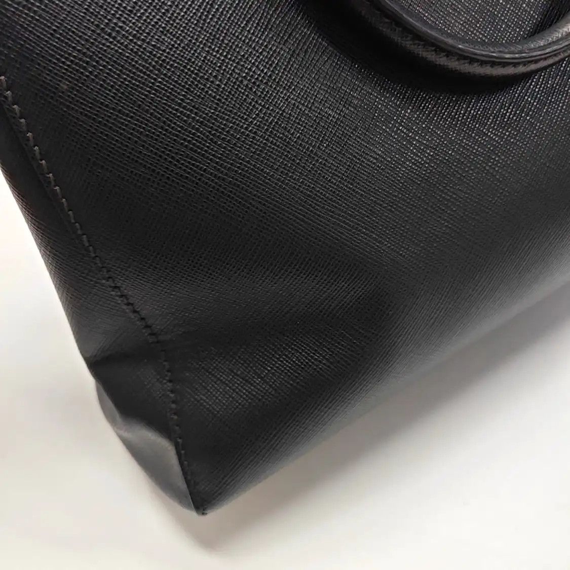 Prada PRADA Galleria black cowhide leather logo cross pattern handbag gold hardware Size ONE SIZE - 10 Thumbnail