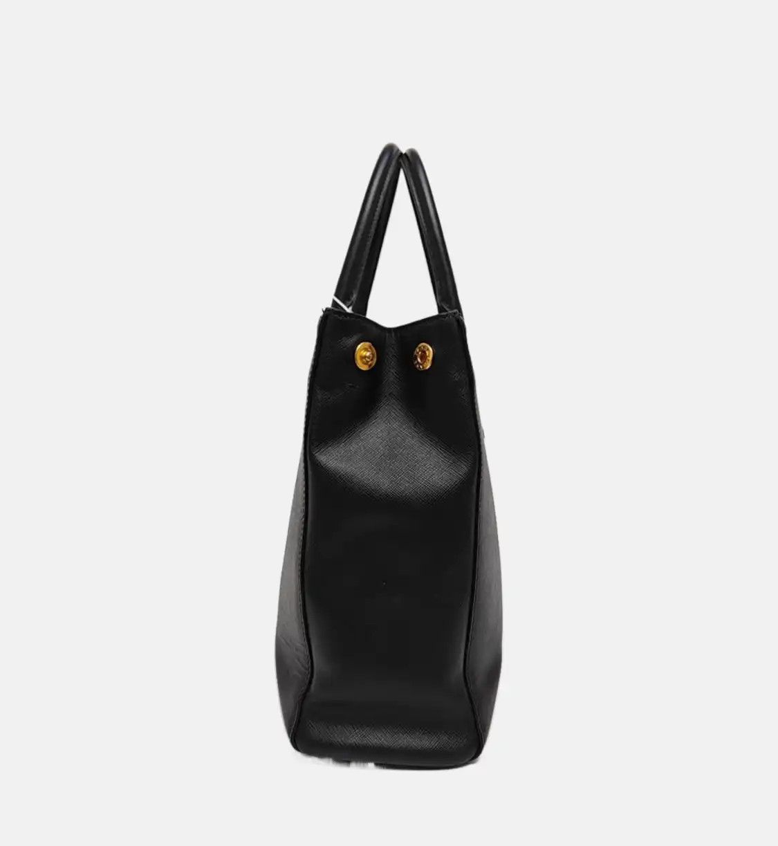Prada PRADA Galleria black cowhide leather logo cross pattern handbag gold hardware Size ONE SIZE - 3 Thumbnail