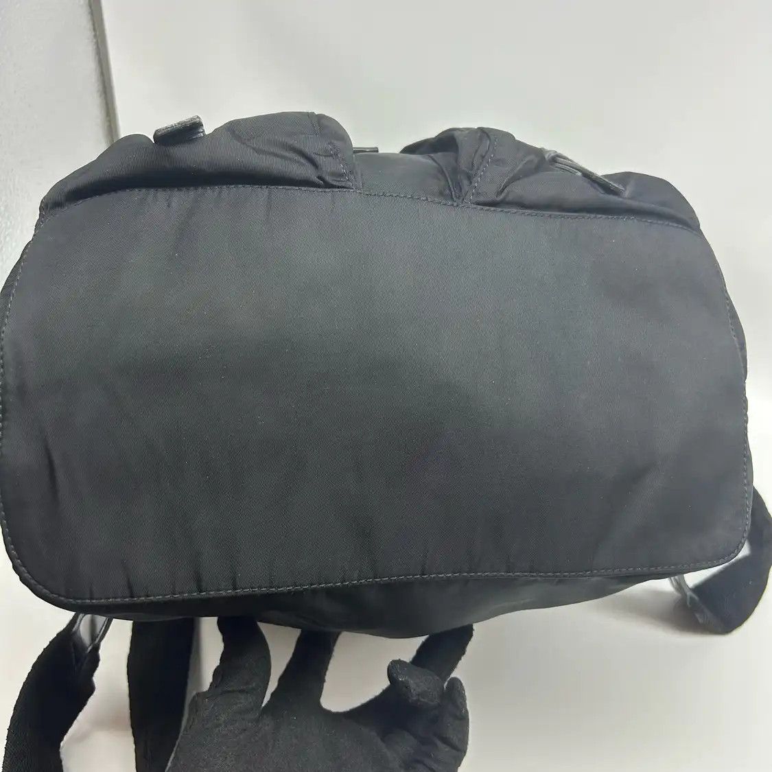 Prada PRADA Re-Nylon Medium black nylon logo backpack Size ONE SIZE - 11 Thumbnail