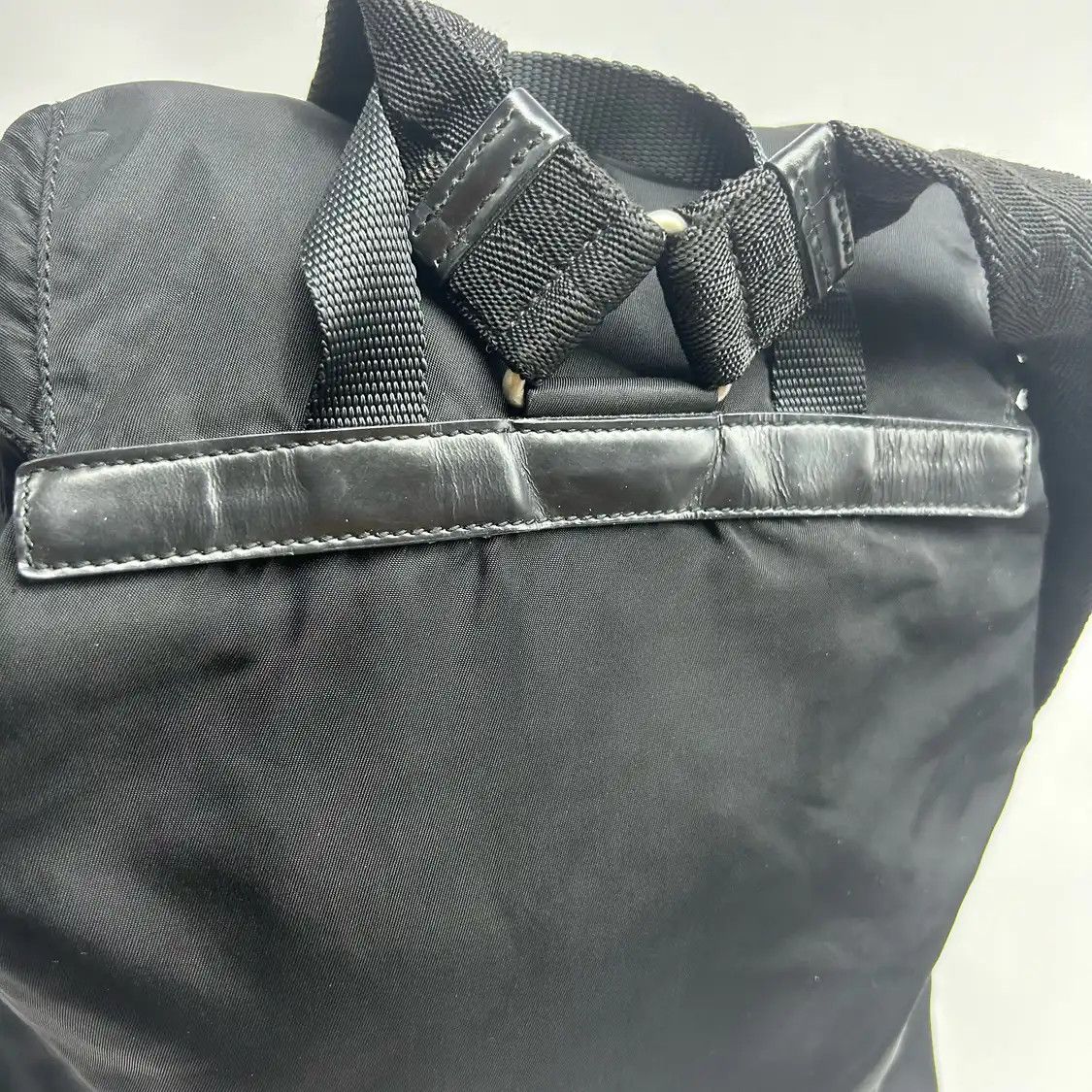 Prada PRADA Re-Nylon Medium black nylon logo backpack Size ONE SIZE - 9 Thumbnail