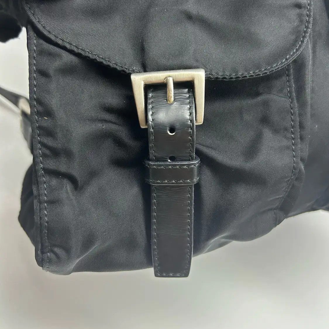 Prada PRADA Re-Nylon Medium black nylon logo backpack Size ONE SIZE - 4 Thumbnail