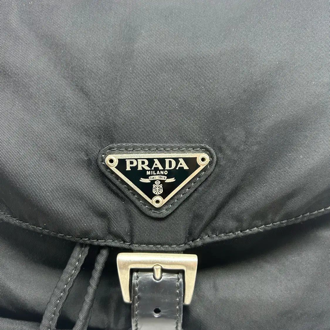 Prada PRADA Re-Nylon Medium black nylon logo backpack Size ONE SIZE - 3 Thumbnail