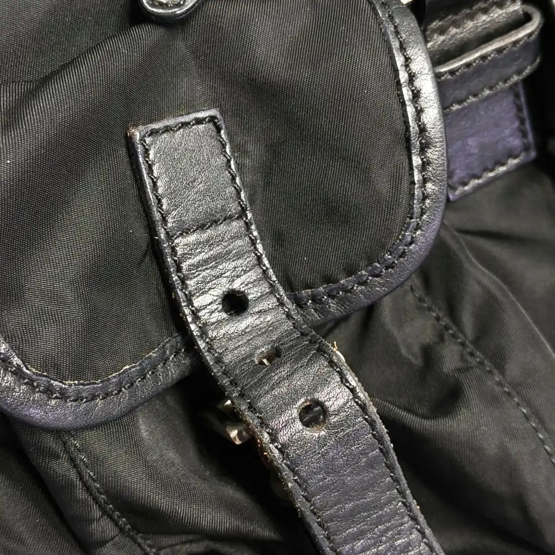 Prada PRADA black nylon logo backpack silver hardware Size ONE SIZE - 11 Thumbnail