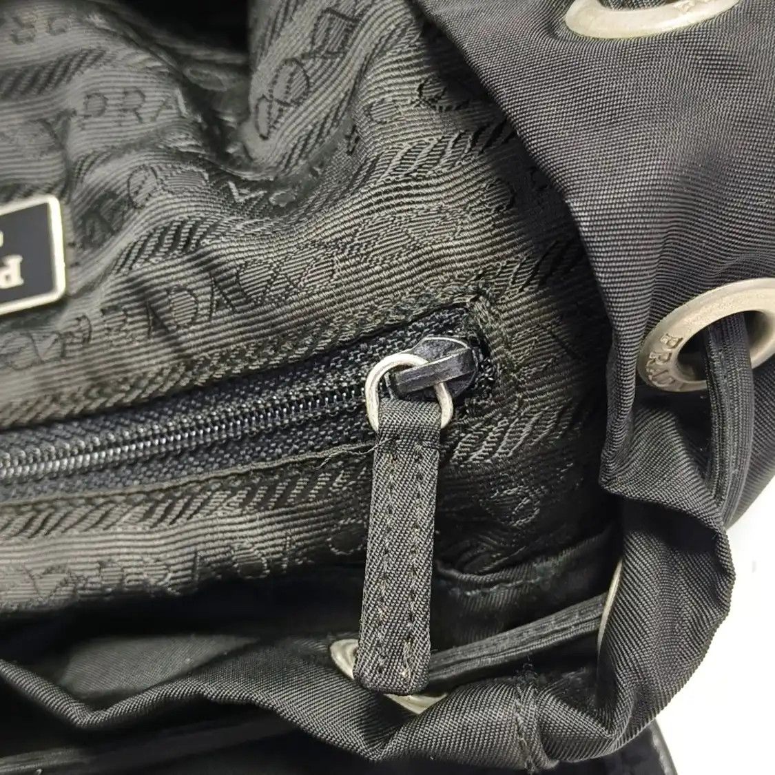 Prada PRADA black nylon logo backpack silver hardware Size ONE SIZE - 22 Thumbnail
