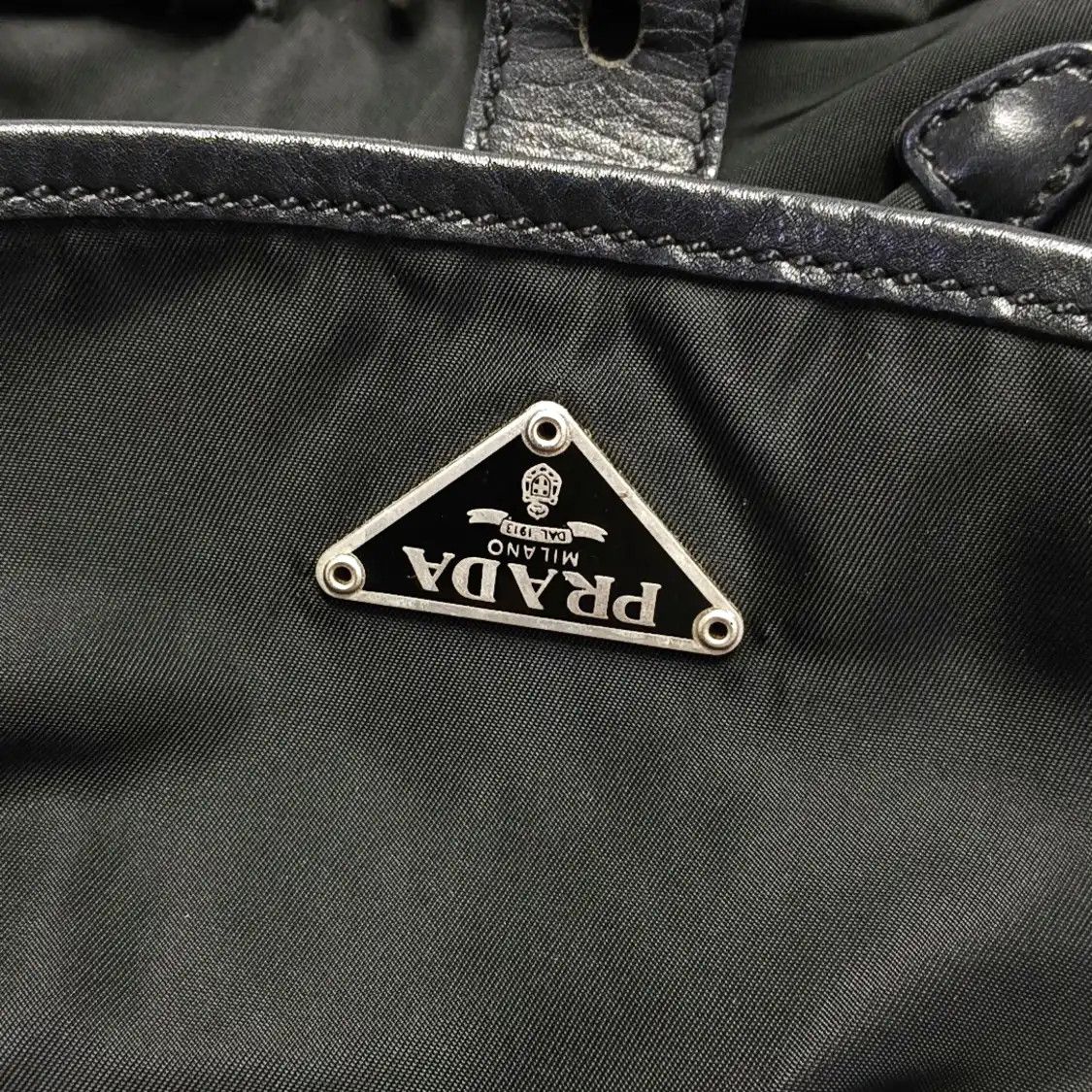 Prada PRADA black nylon logo backpack silver hardware Size ONE SIZE - 10 Thumbnail