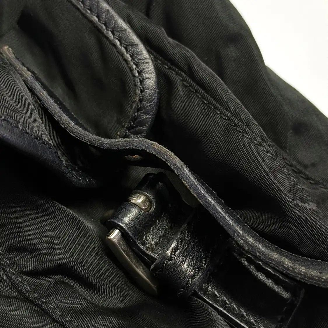 Prada PRADA black nylon logo backpack silver hardware Size ONE SIZE - 13 Thumbnail
