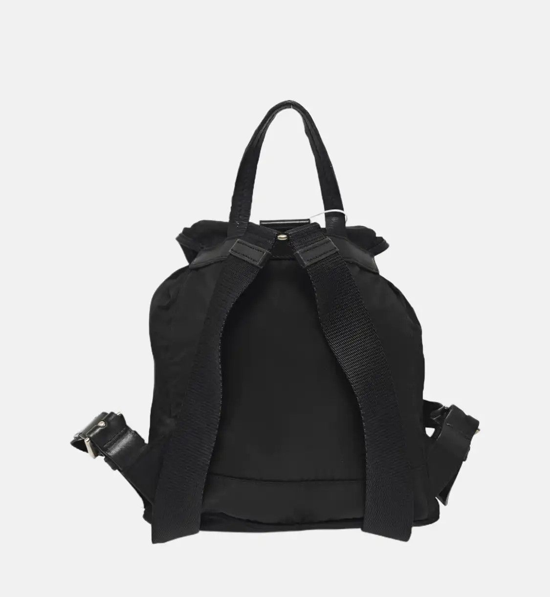 Prada PRADA black nylon logo backpack silver hardware Size ONE SIZE - 5 Thumbnail
