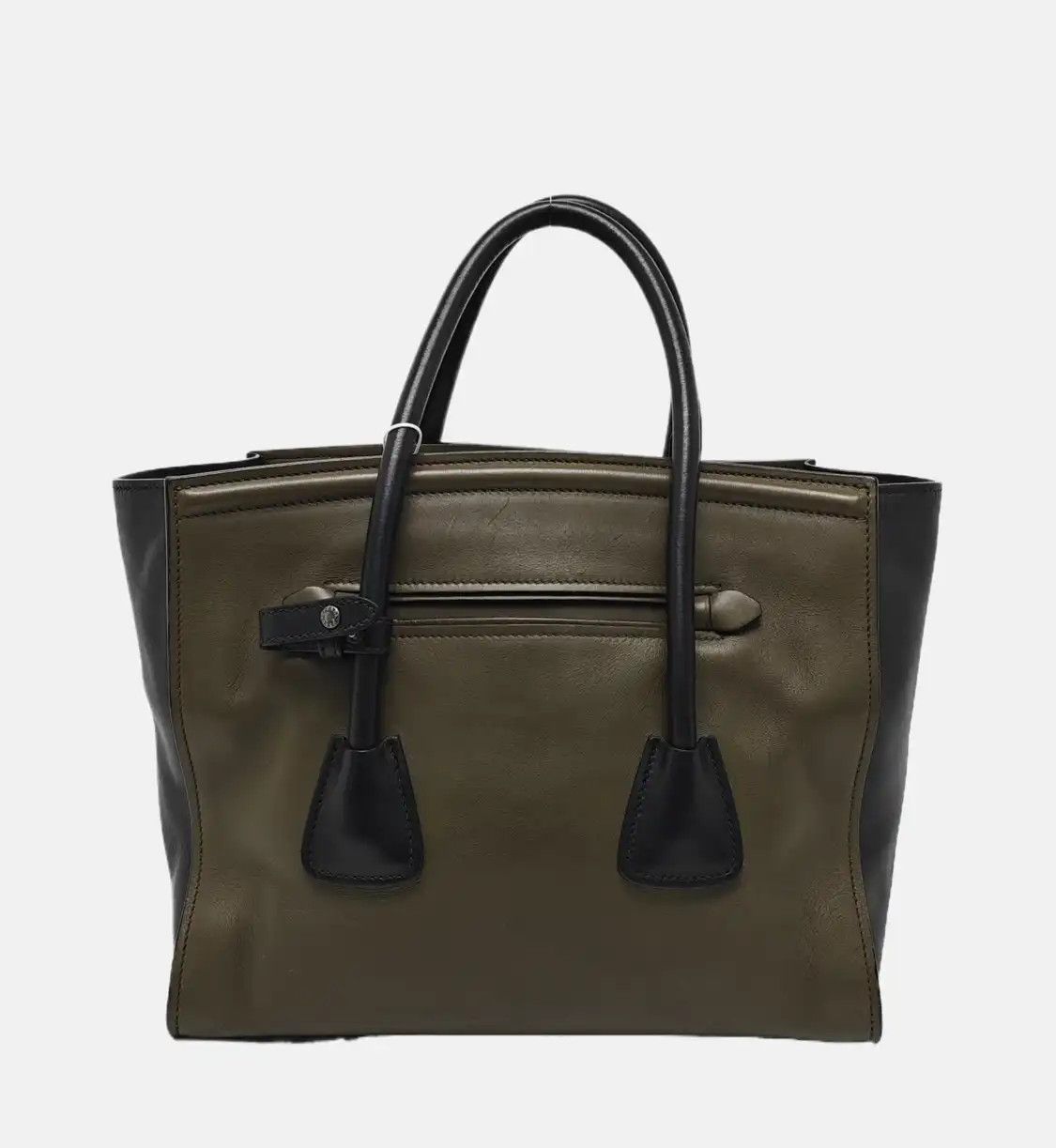 Prada PRADA Canapa green cowhide leather handbag silver hardware Size ONE SIZE - 5 Thumbnail