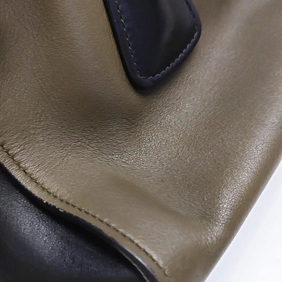 Prada PRADA Canapa green cowhide leather handbag silver hardware Size ONE SIZE - 13 Thumbnail